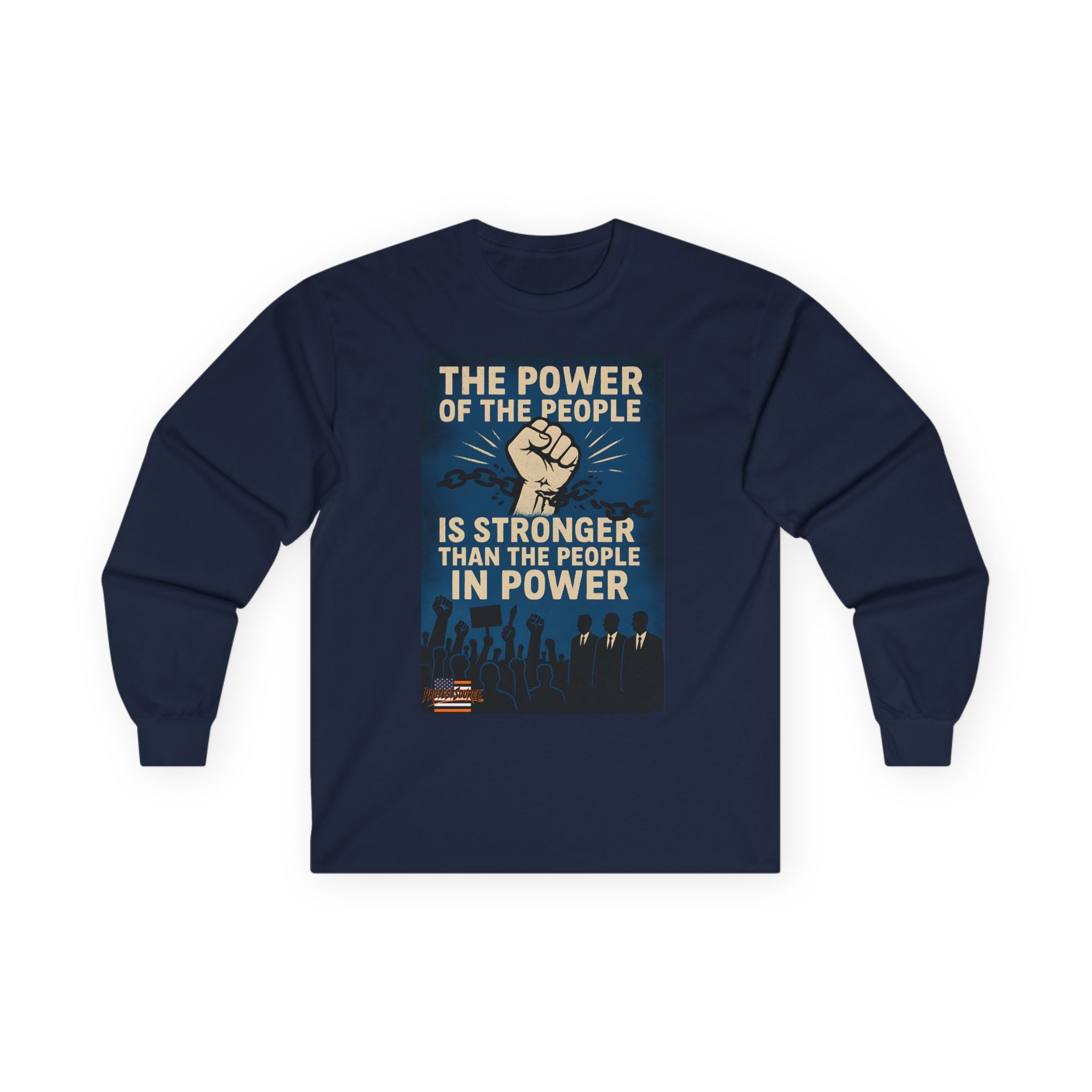 The Power of the People Long Sleeve Cotton Gildan Tee