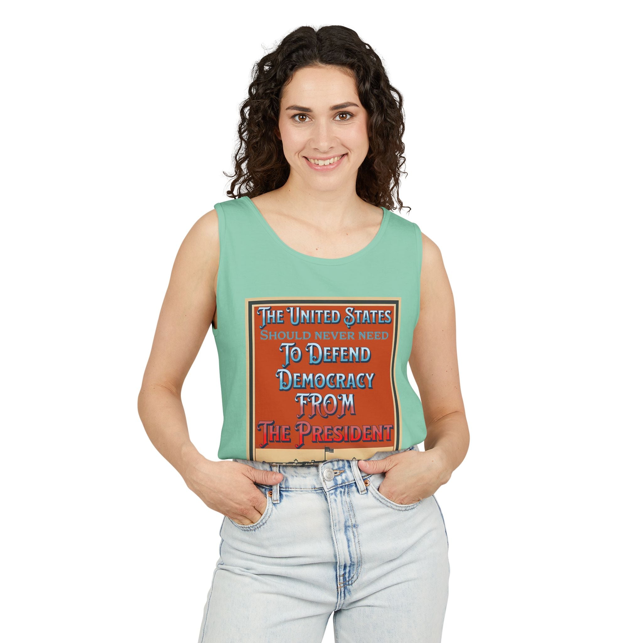 Defending Democracy Unisex Cotton Tank Top
