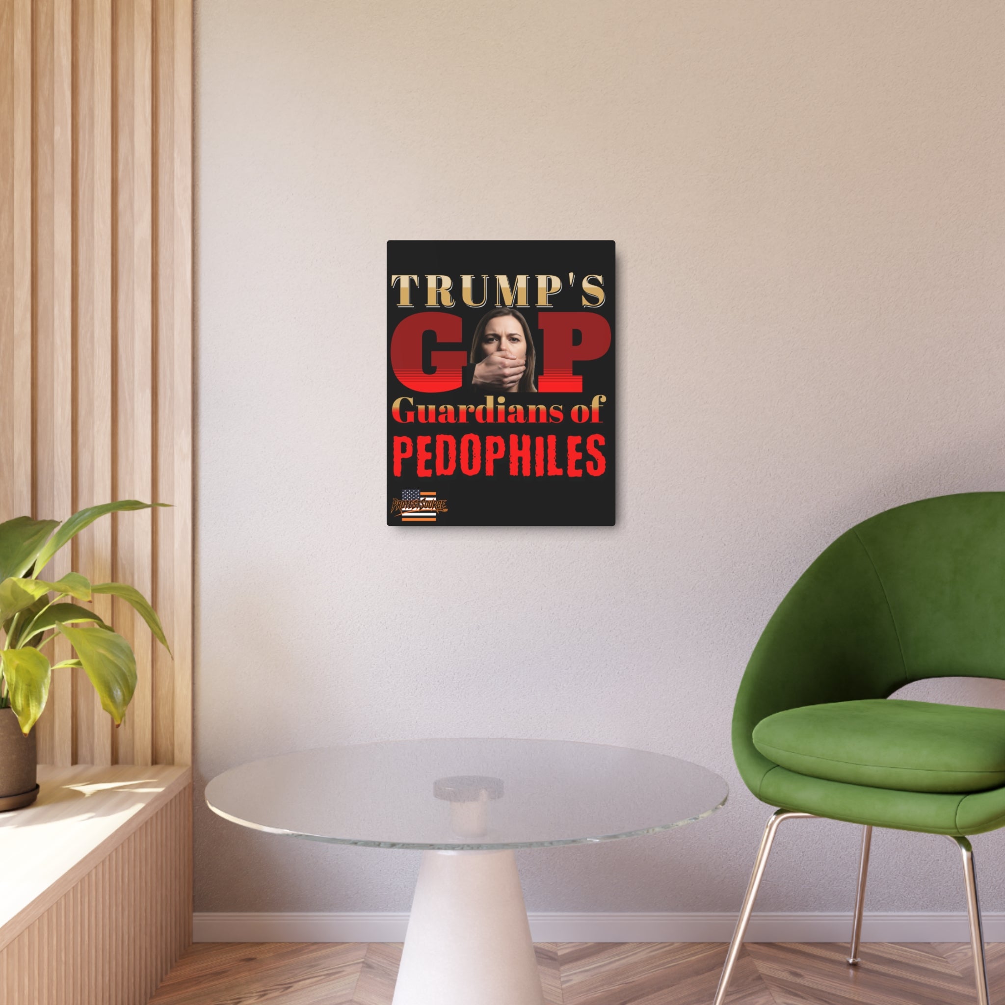 Guardians of Pedophiles 16"X20" Aluminum Metal Protest Sign