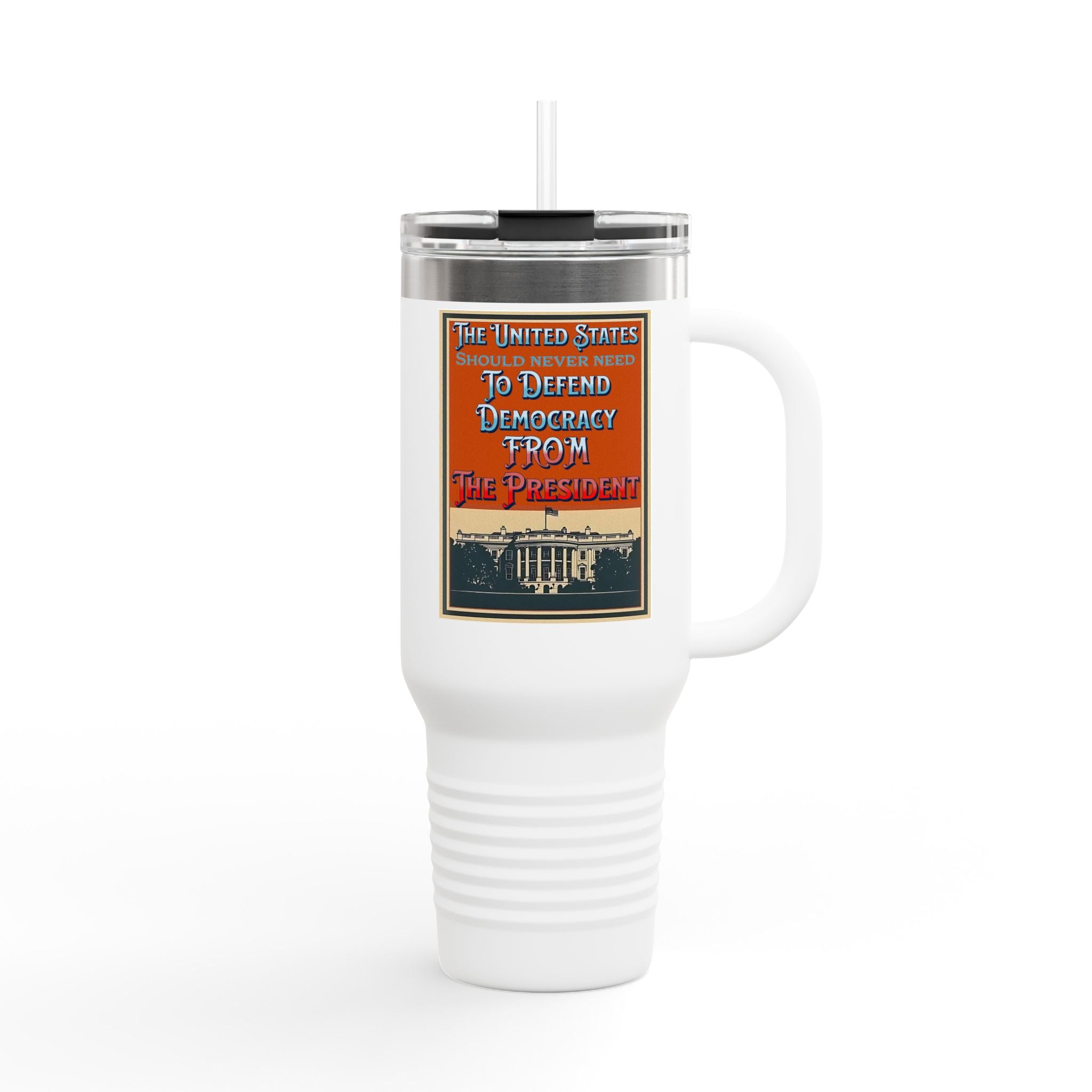 Defending Democracy Insulated  40 oz. Travel Mug