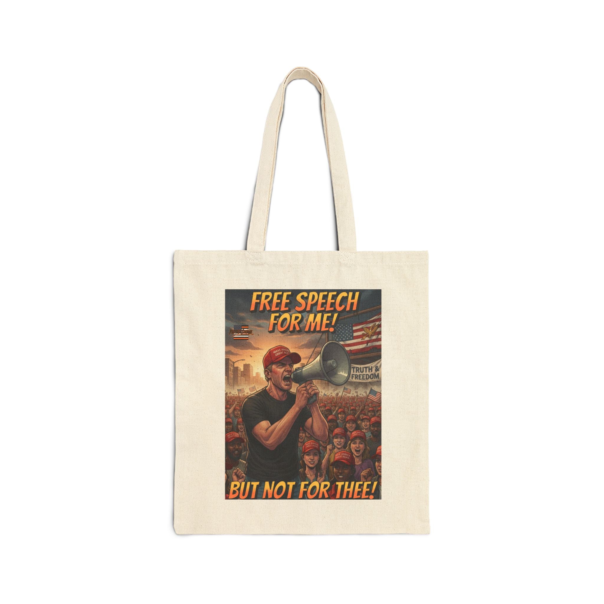 Free Speech For Me But Not For Thee Cotton Canvas Tote Bag