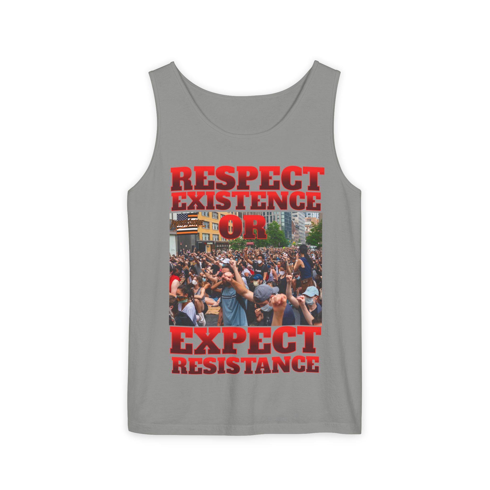 Respect Existence or Expect Resistance Unisex Cotton Tank Top
