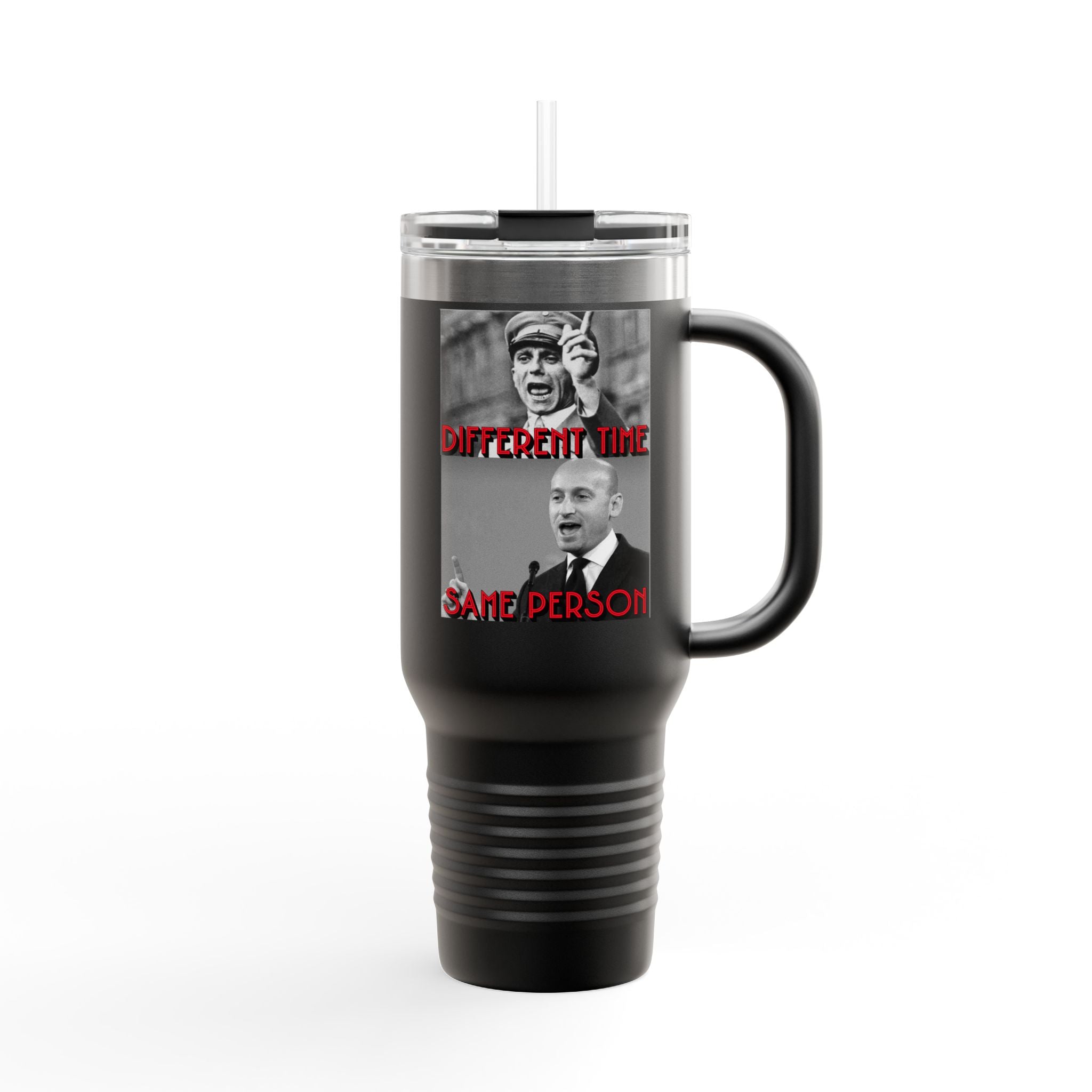 Different Time, Same Person Insulated 40 oz. Travel Mug