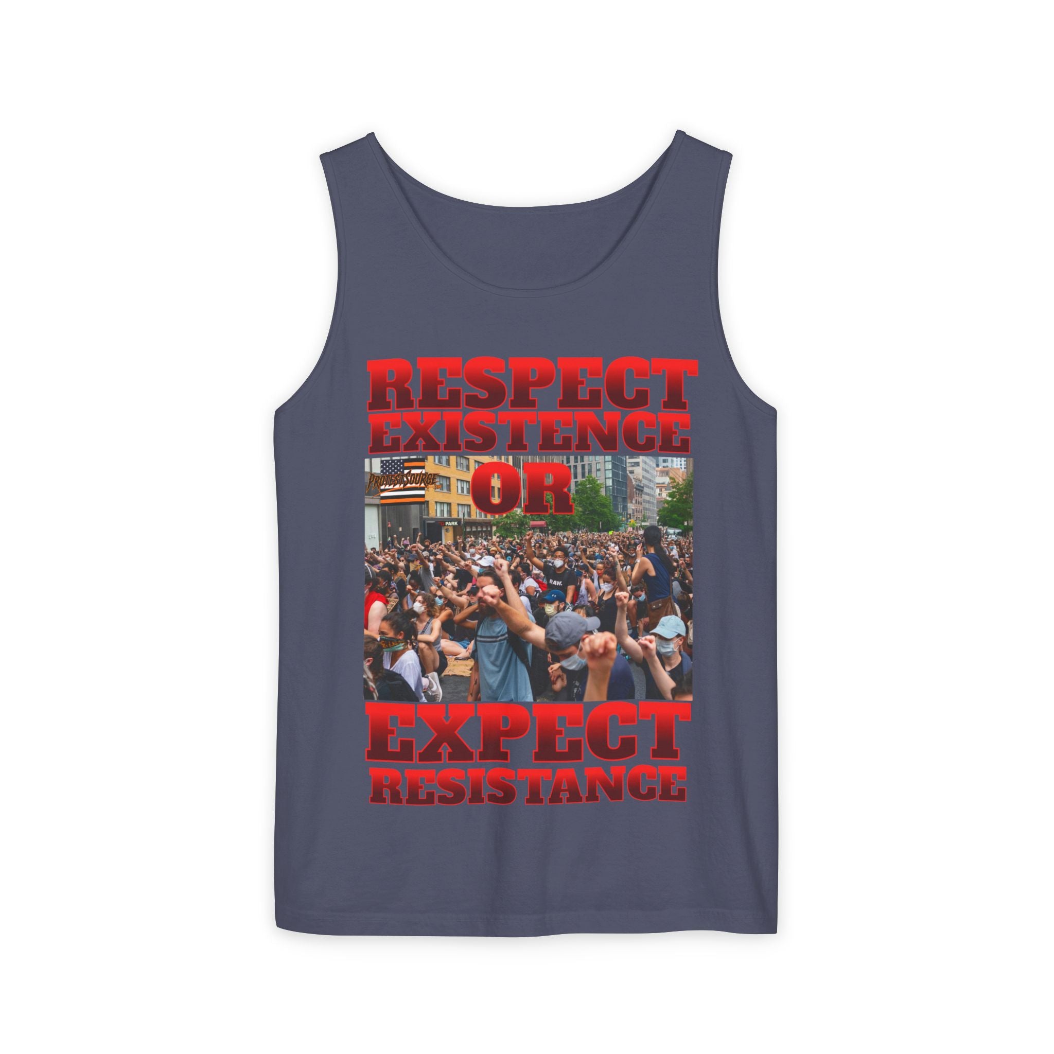 Respect Existence or Expect Resistance Unisex Cotton Tank Top