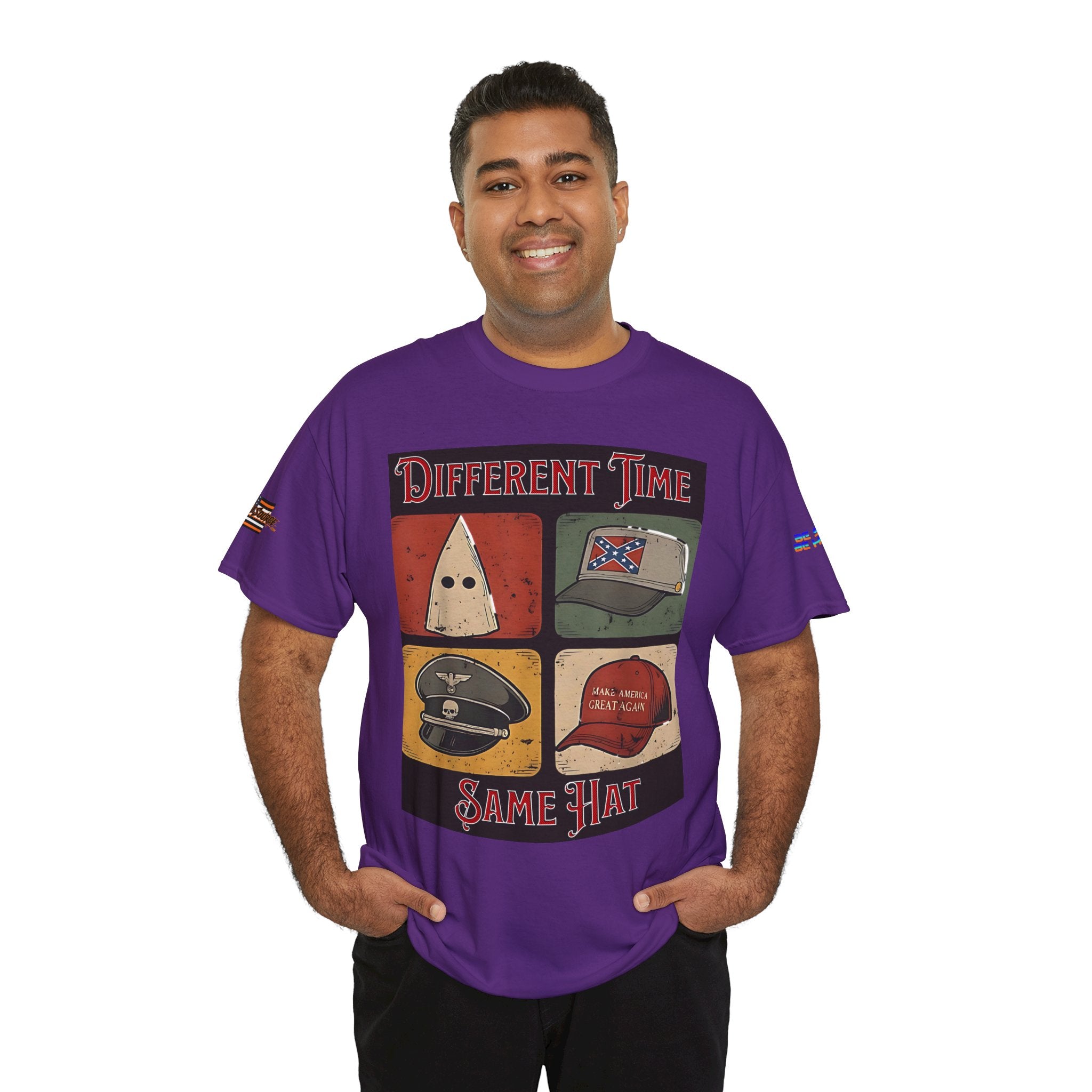 Different Time Same Hat Unisex Heavy Cotton Gildan Tee