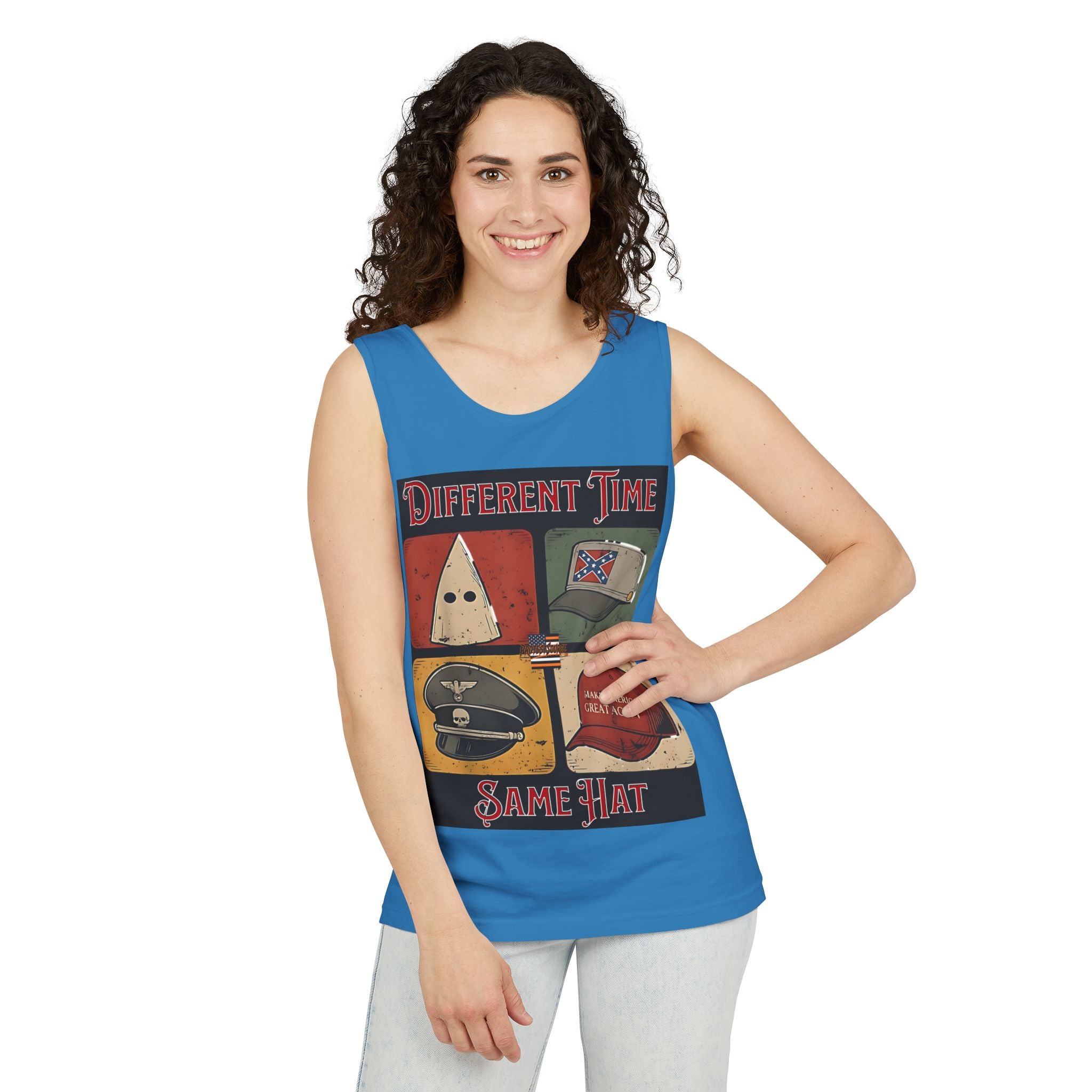 Different Time, Same Hat Unisex Cotton Tank Top