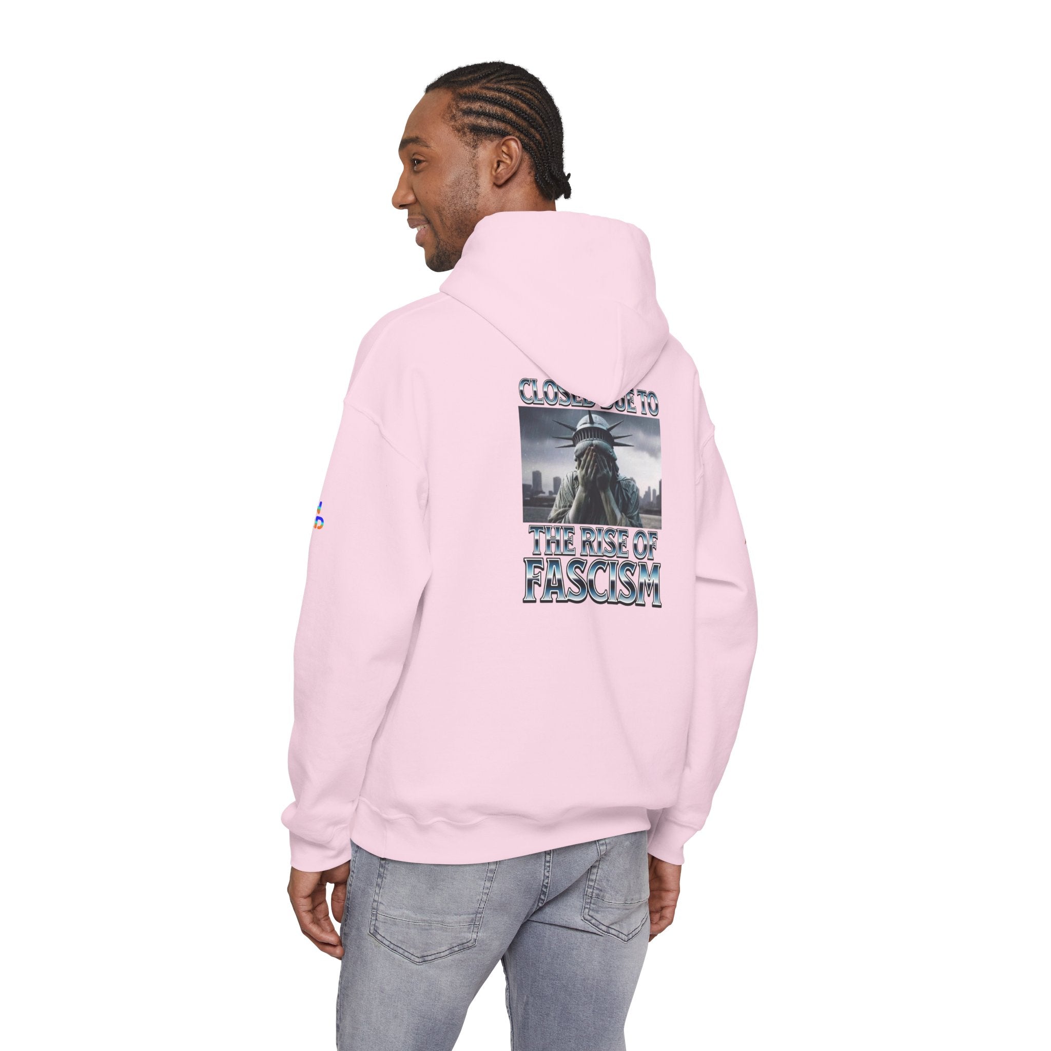 Closed Due to The Rise of Fascism Unisex Heavy Blend Gildan Hoodie