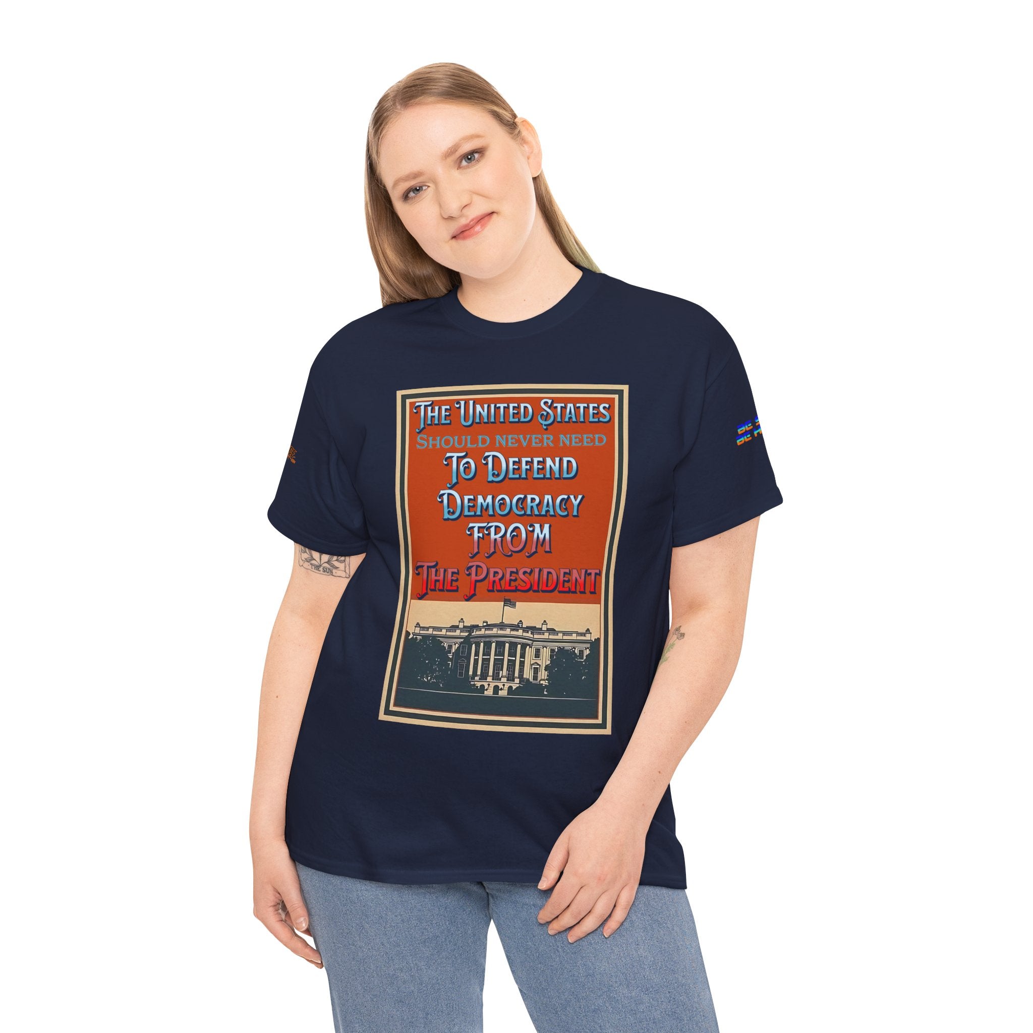 Defending Democracy Unisex Heavy Cotton Gildan Tee