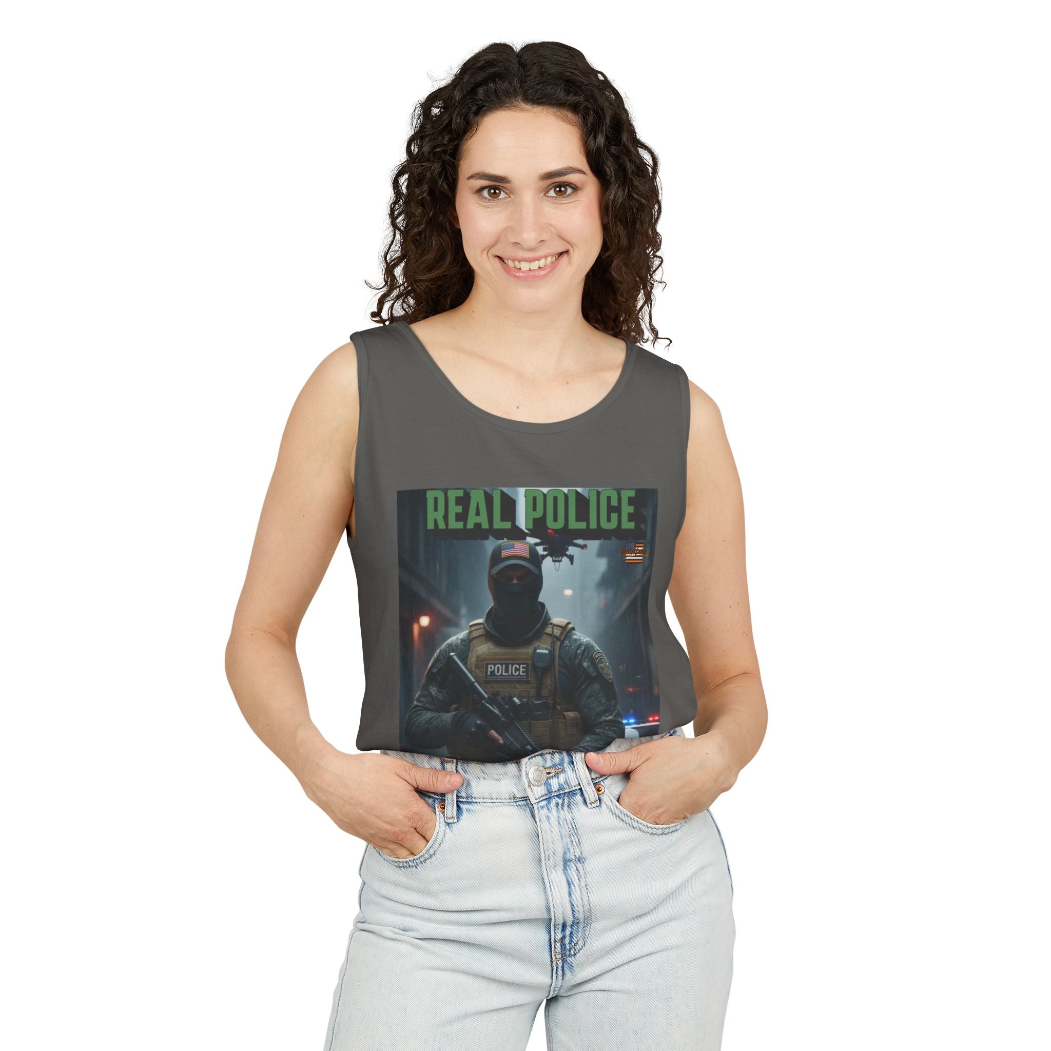 Real Police Don't Wear Masks Unisex Cotton Tank Top