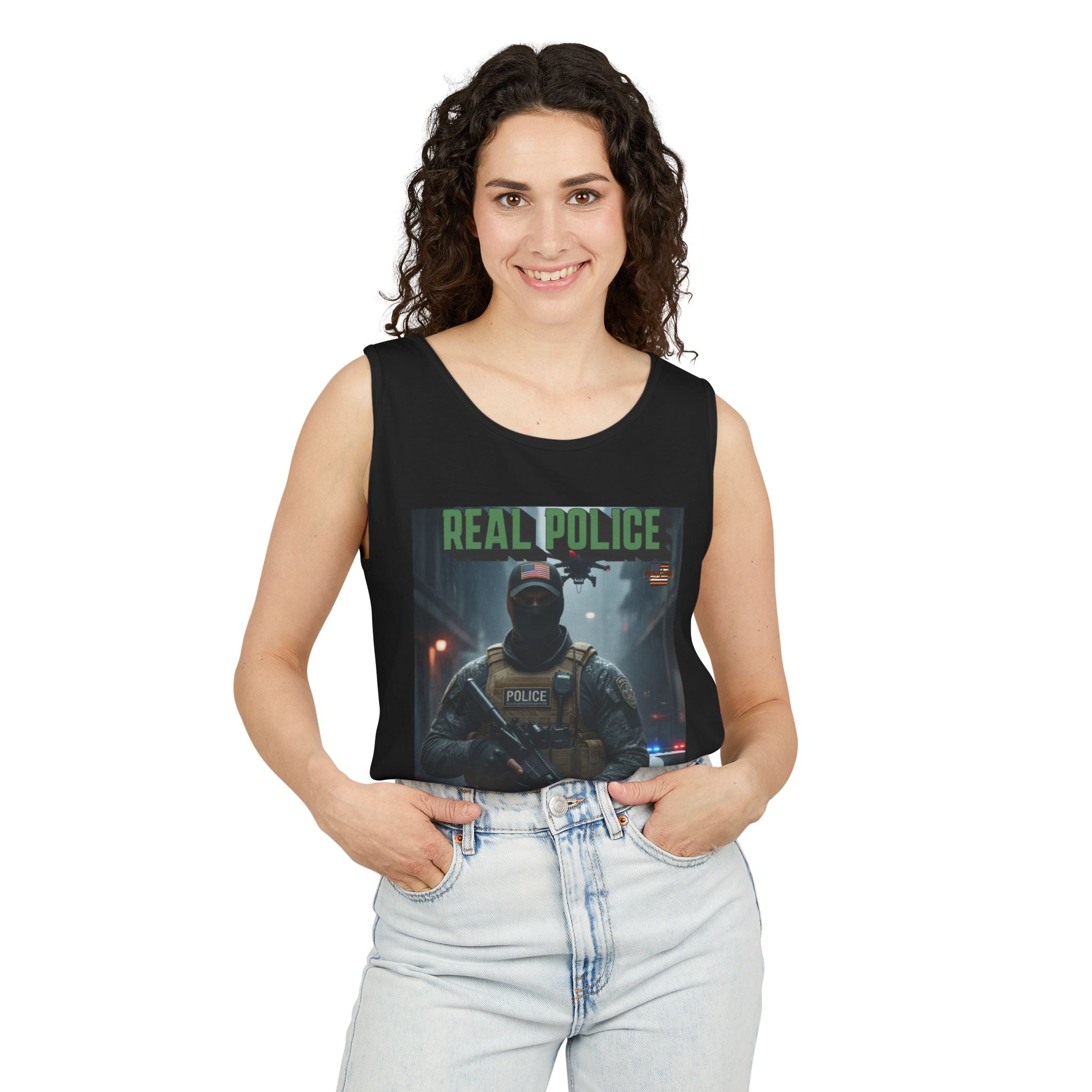 Real Police Don't Wear Masks Unisex Cotton Tank Top