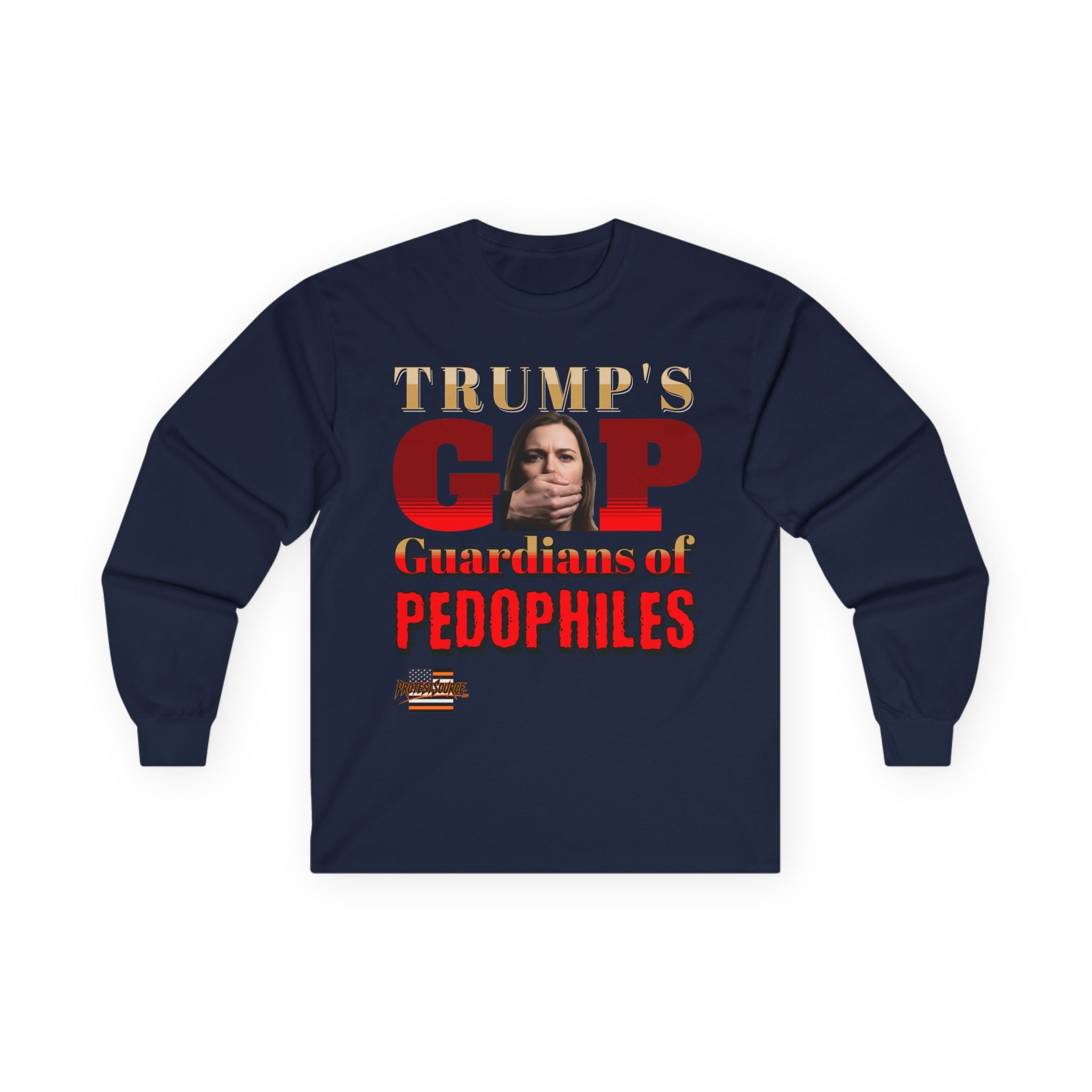 Guardians of Pedophiles Long Sleeve Cotton Gildan Tee