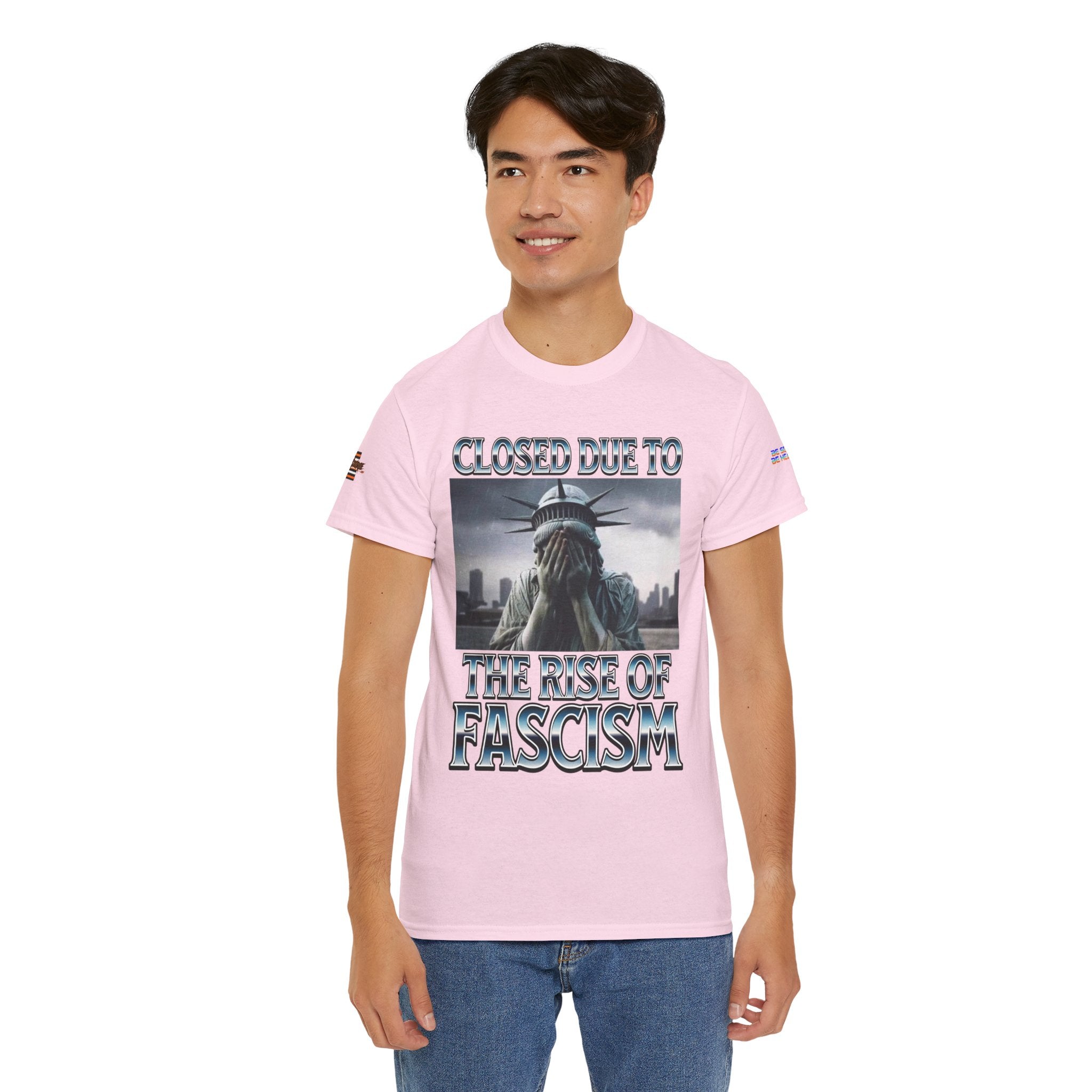 Closed Due To the Rise of Fascism Unisex Heavy Cotton Gildan Tee