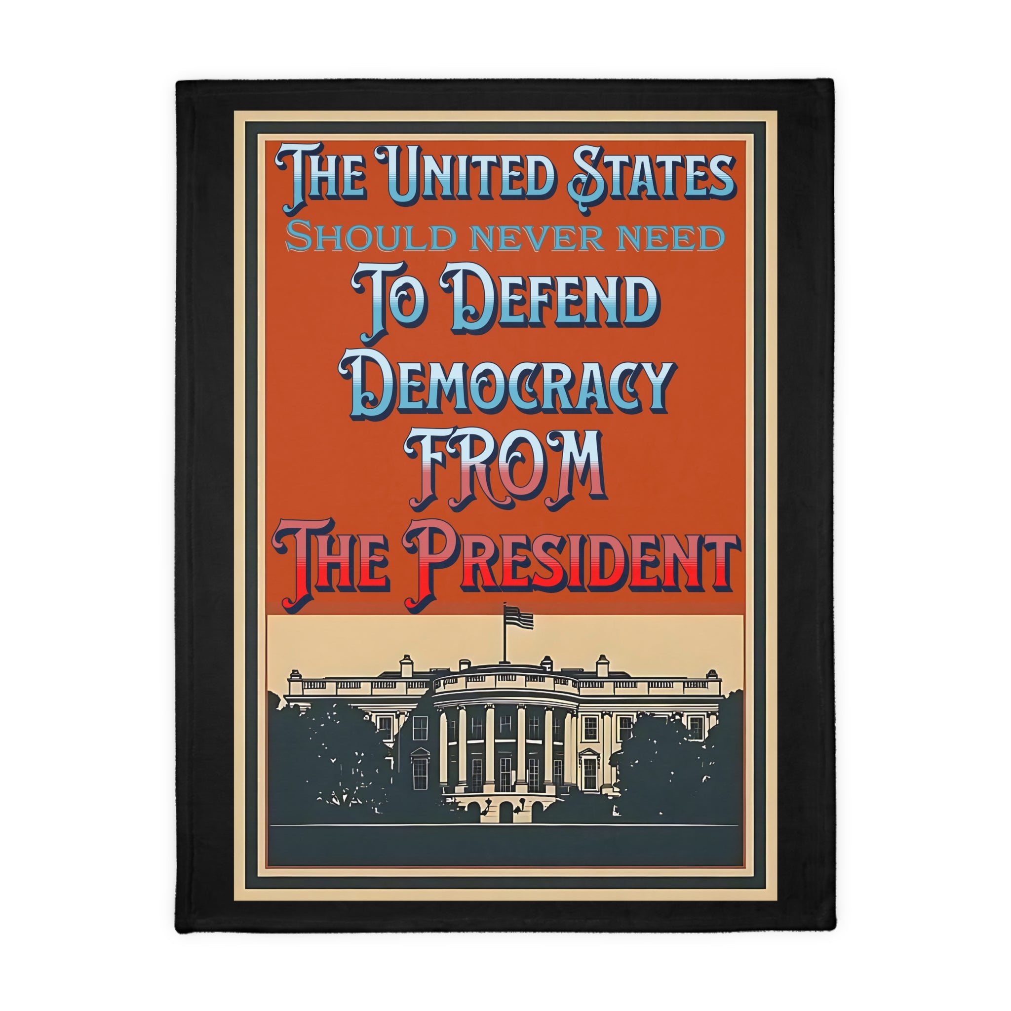 Defending Democracy 60" x 80" Velveteen Microfiber Blanket