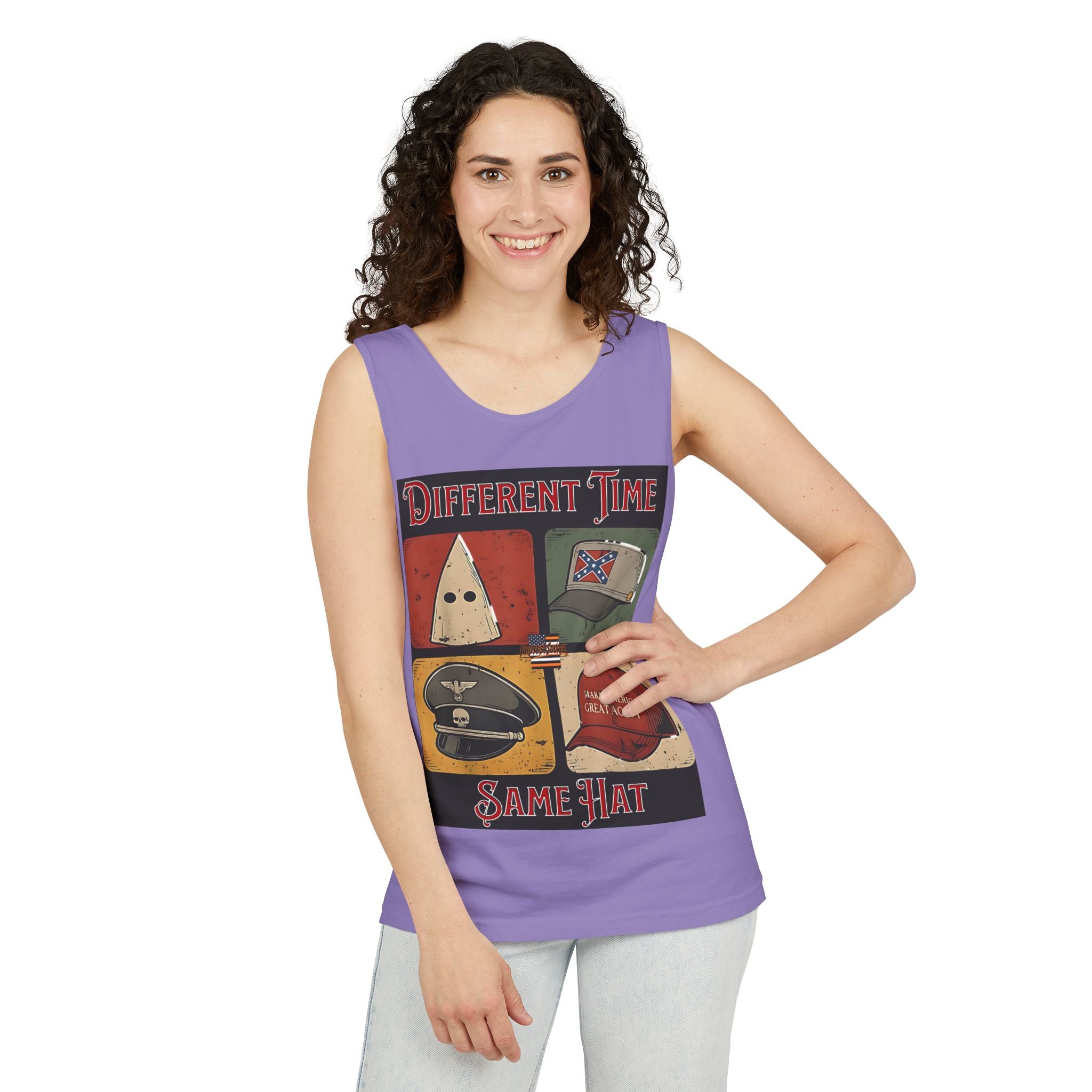 Different Time, Same Hat Unisex Cotton Tank Top