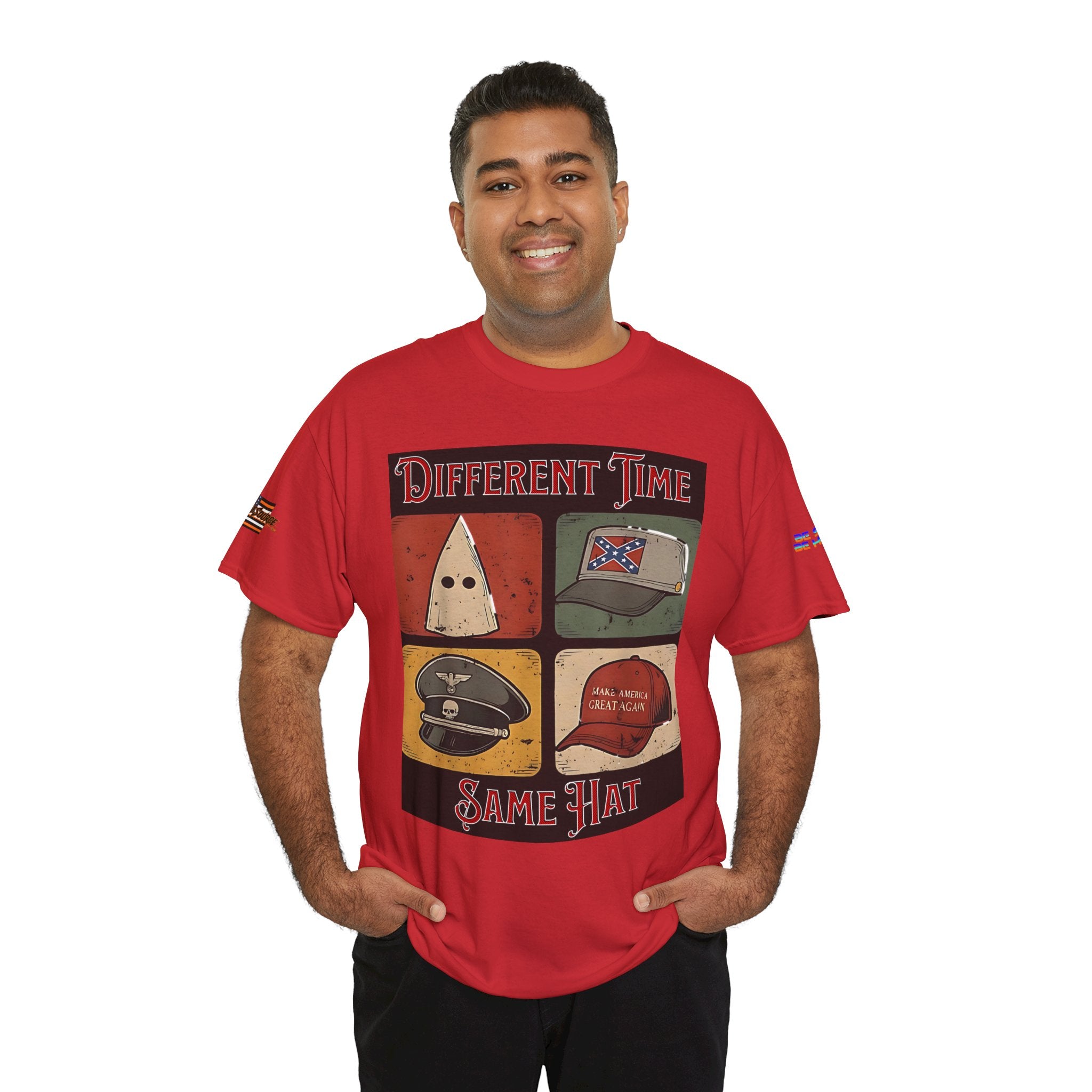 Different Time Same Hat Unisex Heavy Cotton Gildan Tee