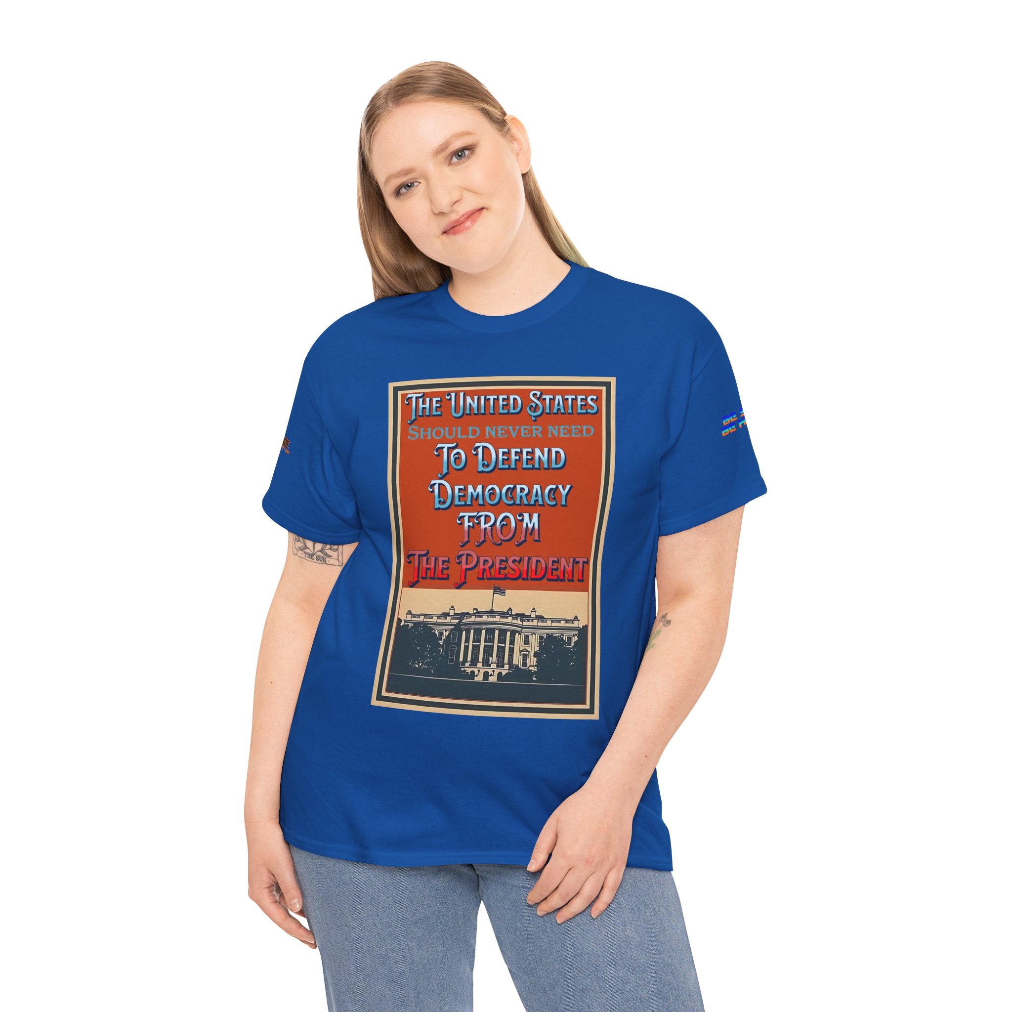 Defending Democracy Unisex Heavy Cotton Gildan Tee