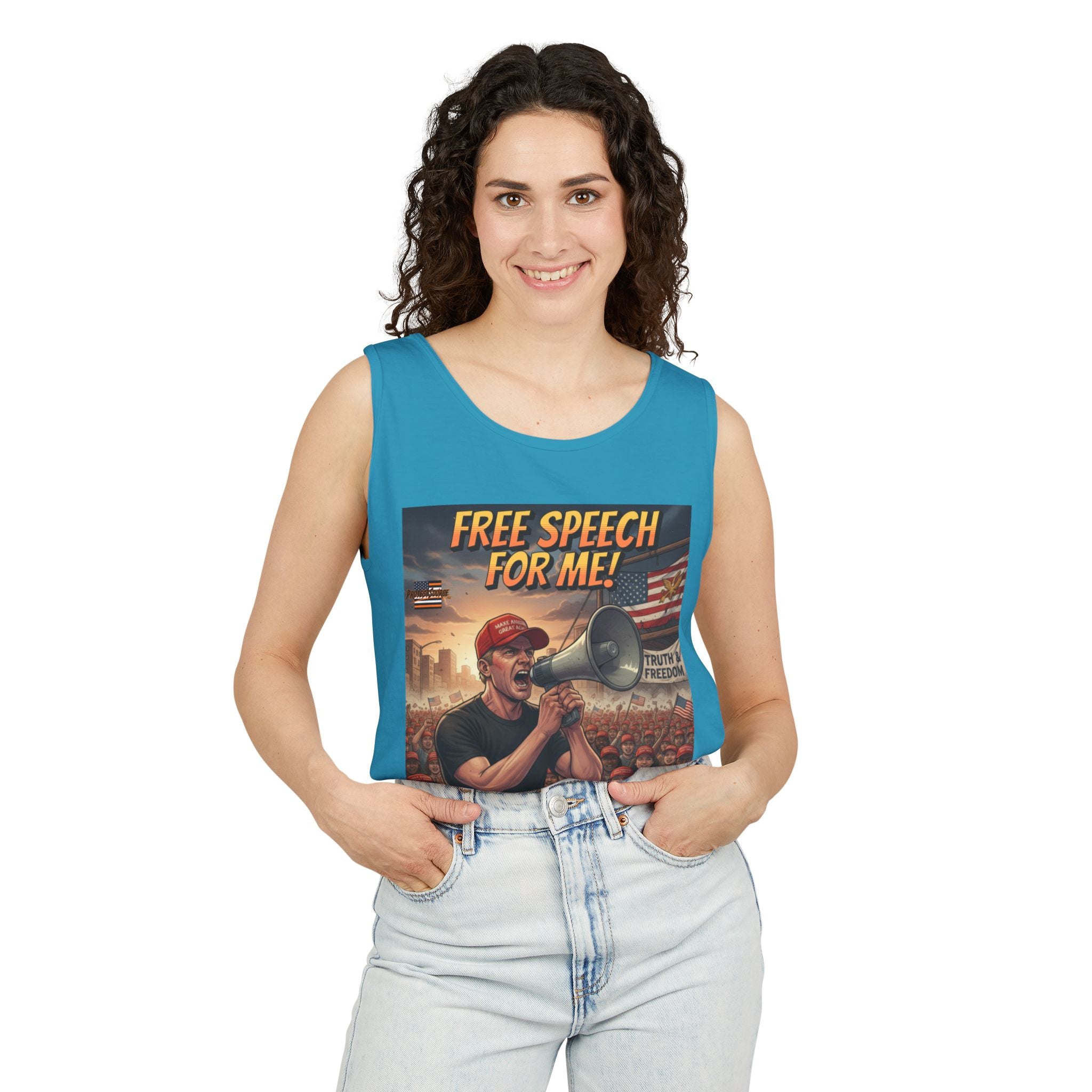 Free Speech For Me But Not For Thee Unisex Cotton Tank Top