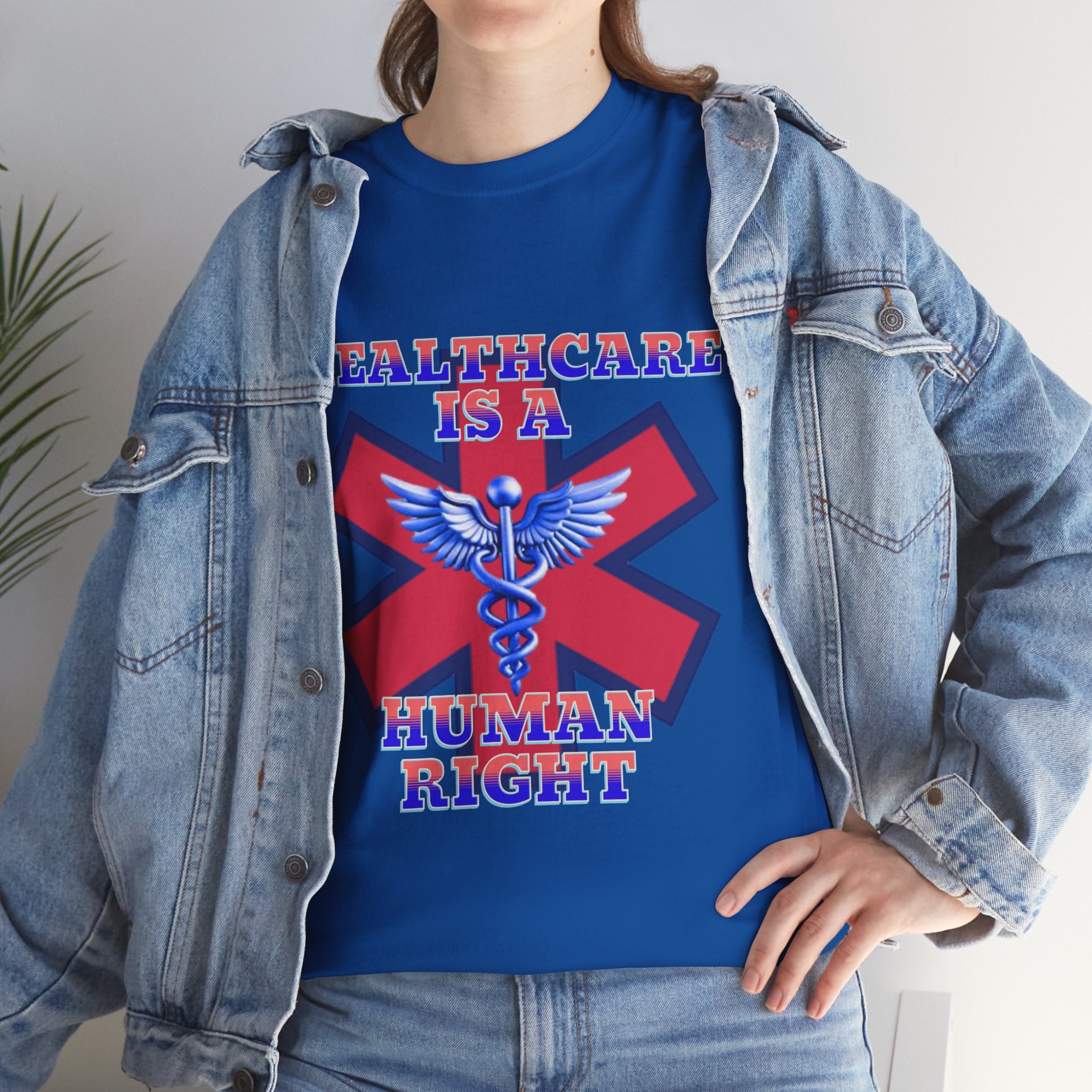 Healthcare is a Human Right Unisex Heavy Cotton Gildan Tee