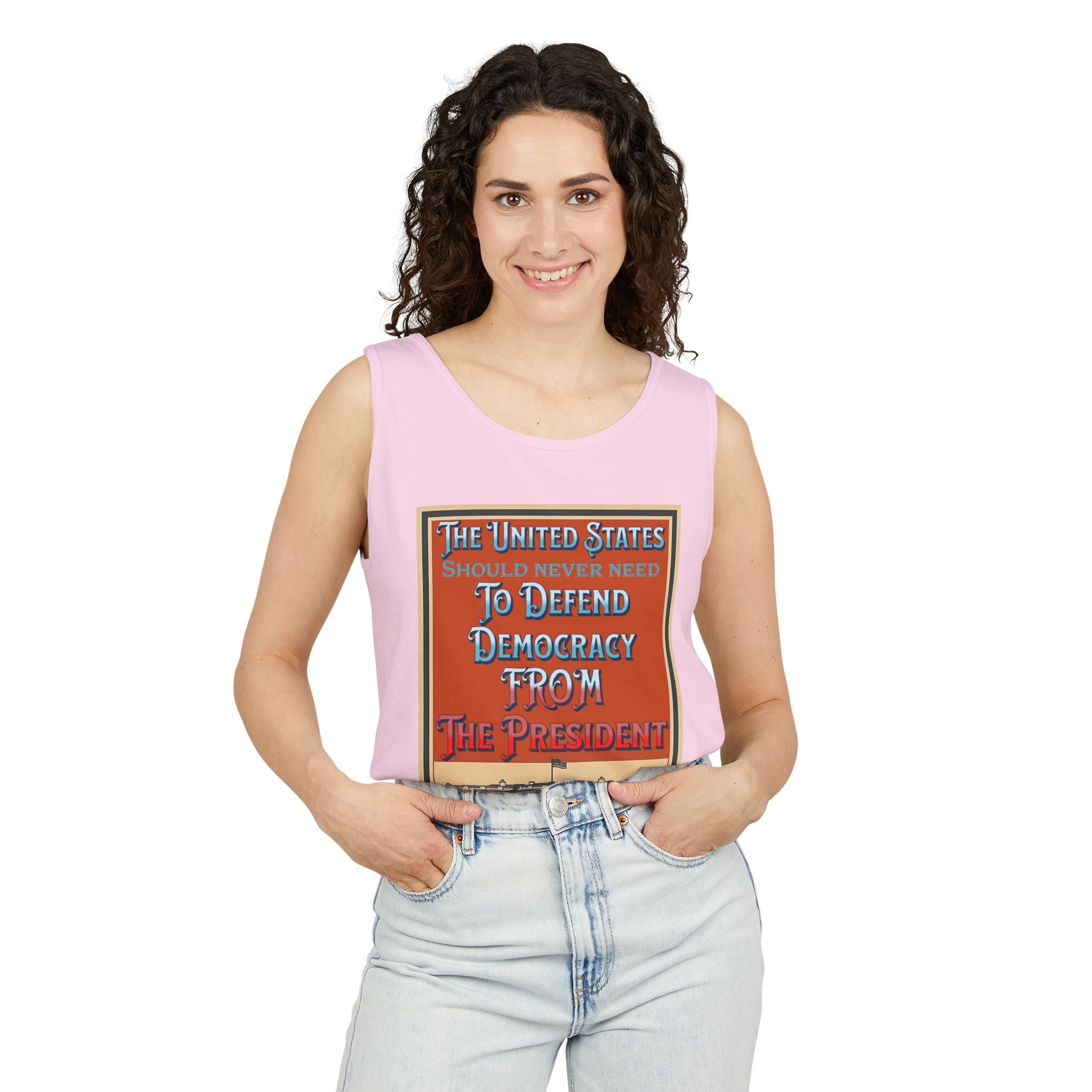 Defending Democracy Unisex Cotton Tank Top