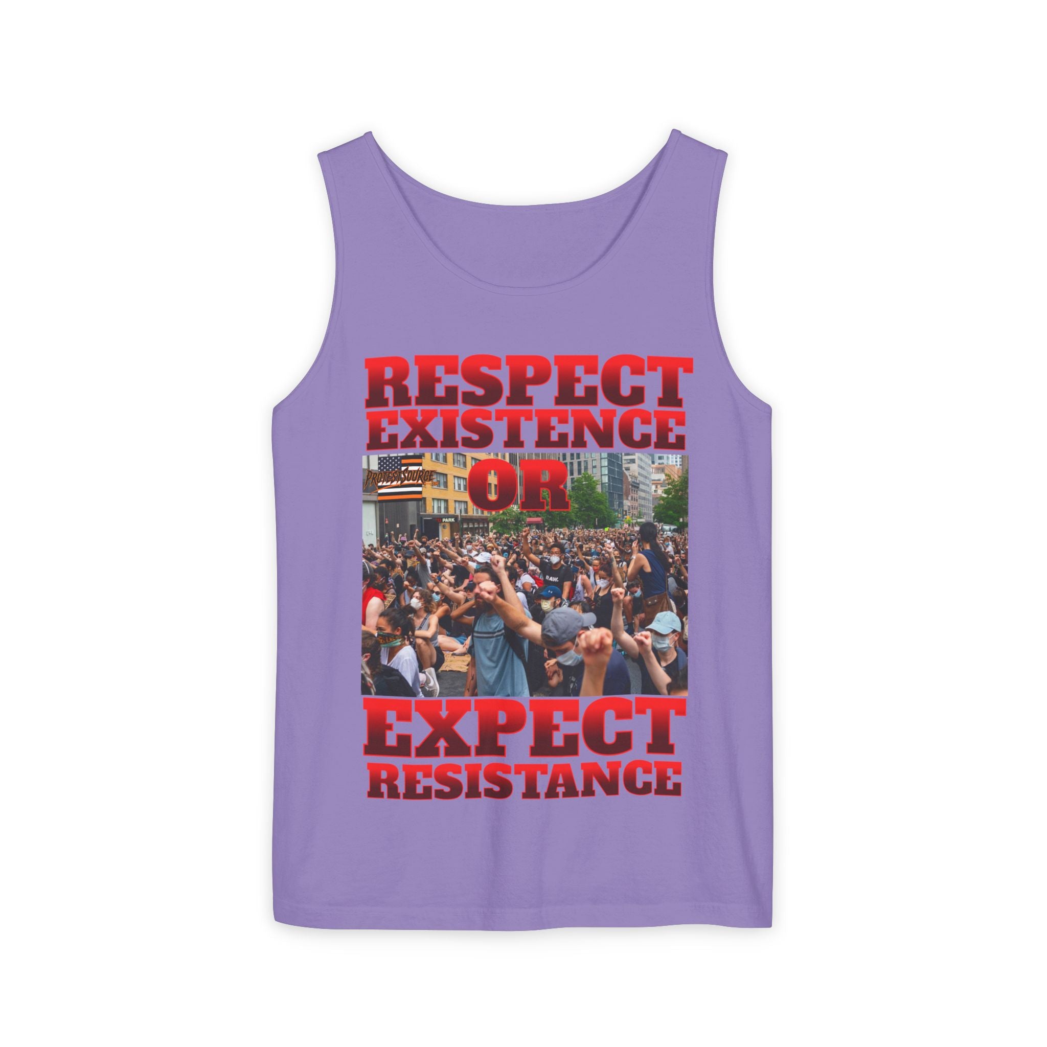 Respect Existence or Expect Resistance Unisex Cotton Tank Top