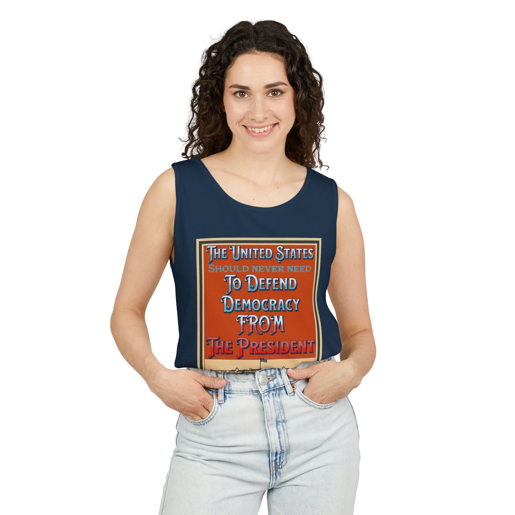 Defending Democracy Unisex Cotton Tank Top