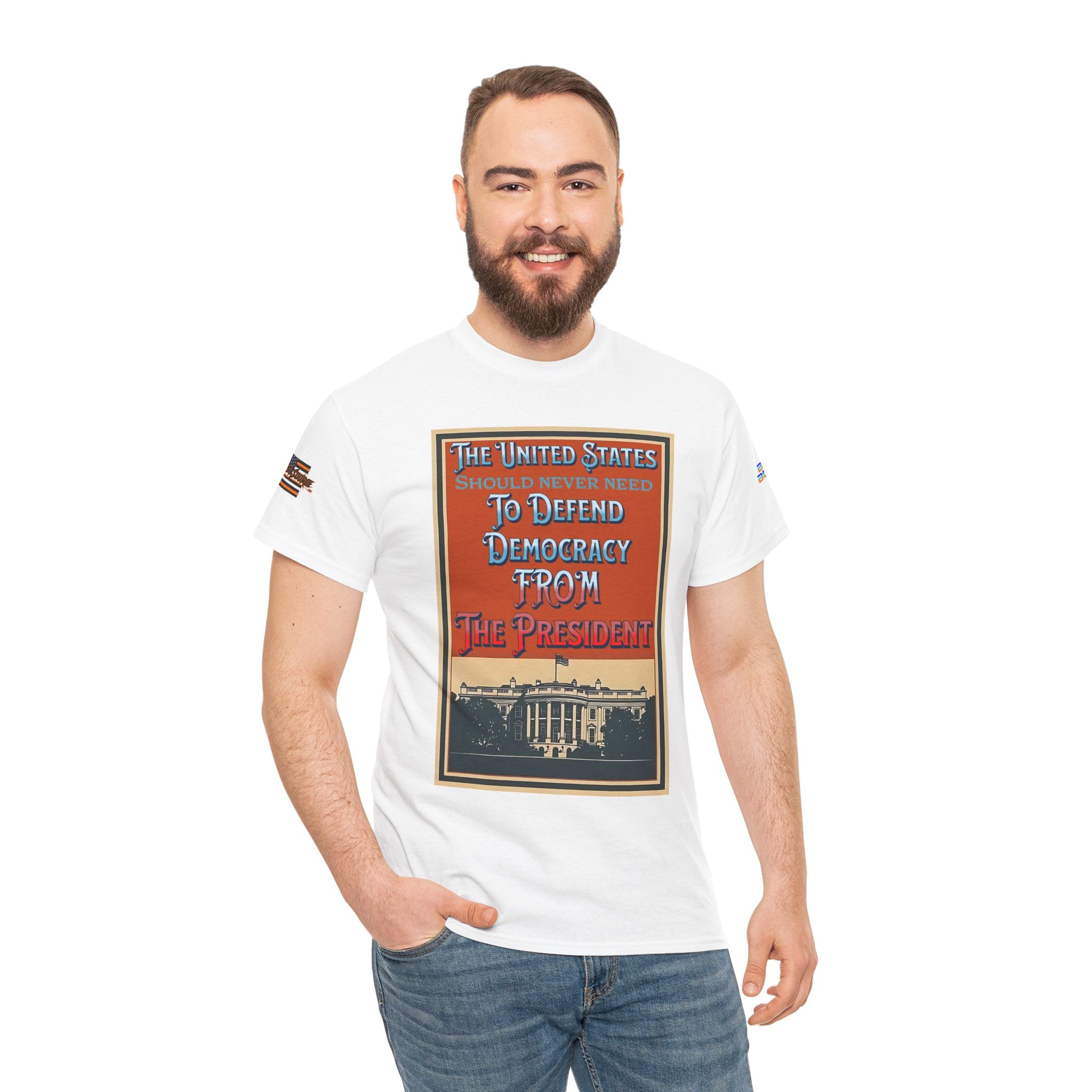 Defending Democracy Unisex Heavy Cotton Gildan Tee
