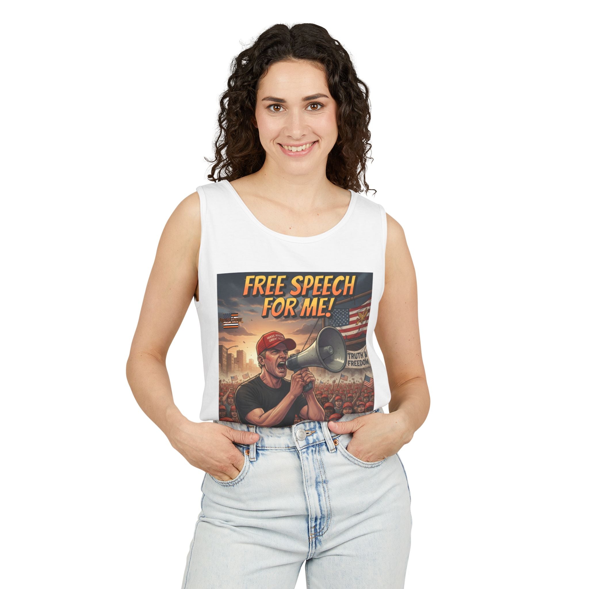 Free Speech For Me But Not For Thee Unisex Cotton Tank Top