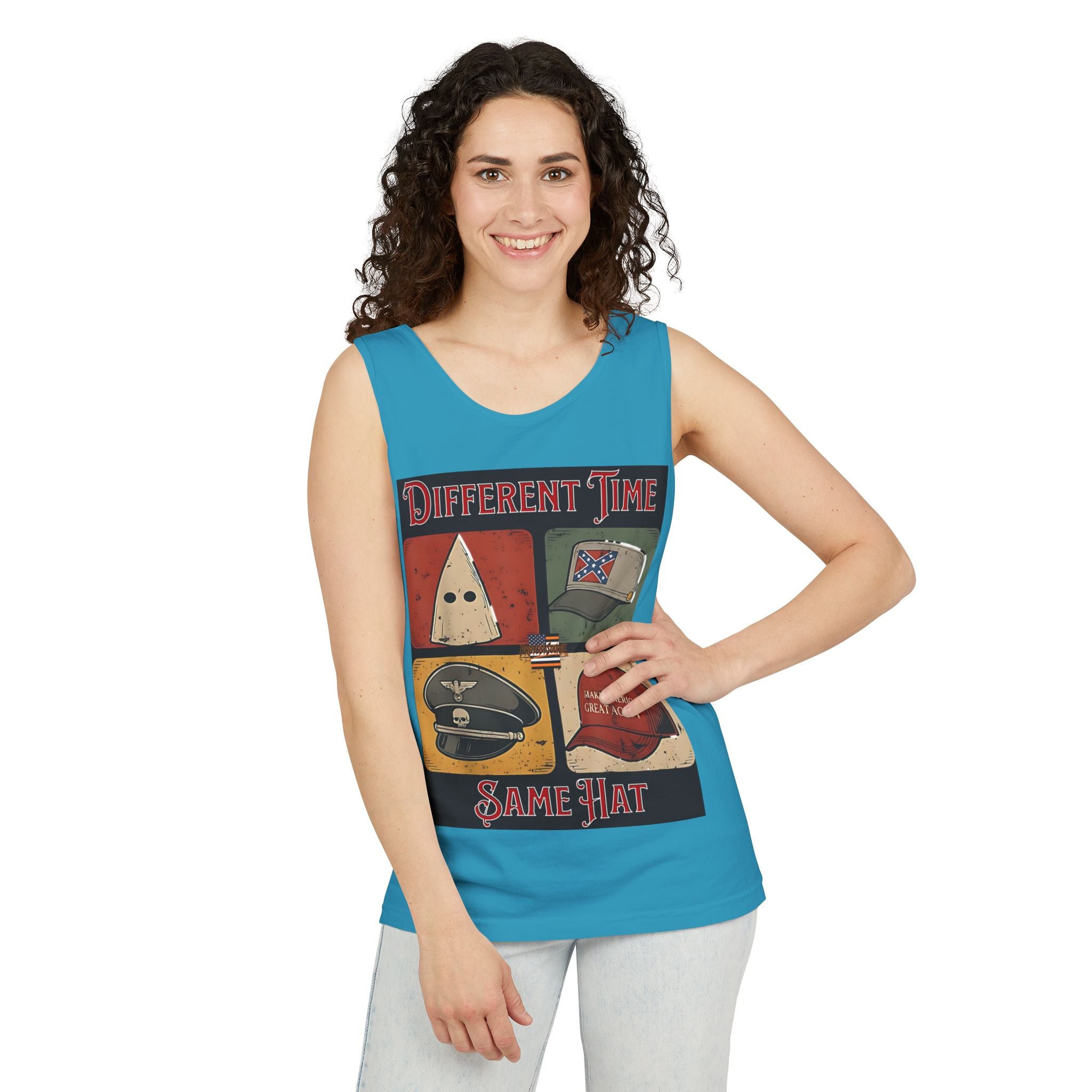 Different Time, Same Hat Unisex Cotton Tank Top