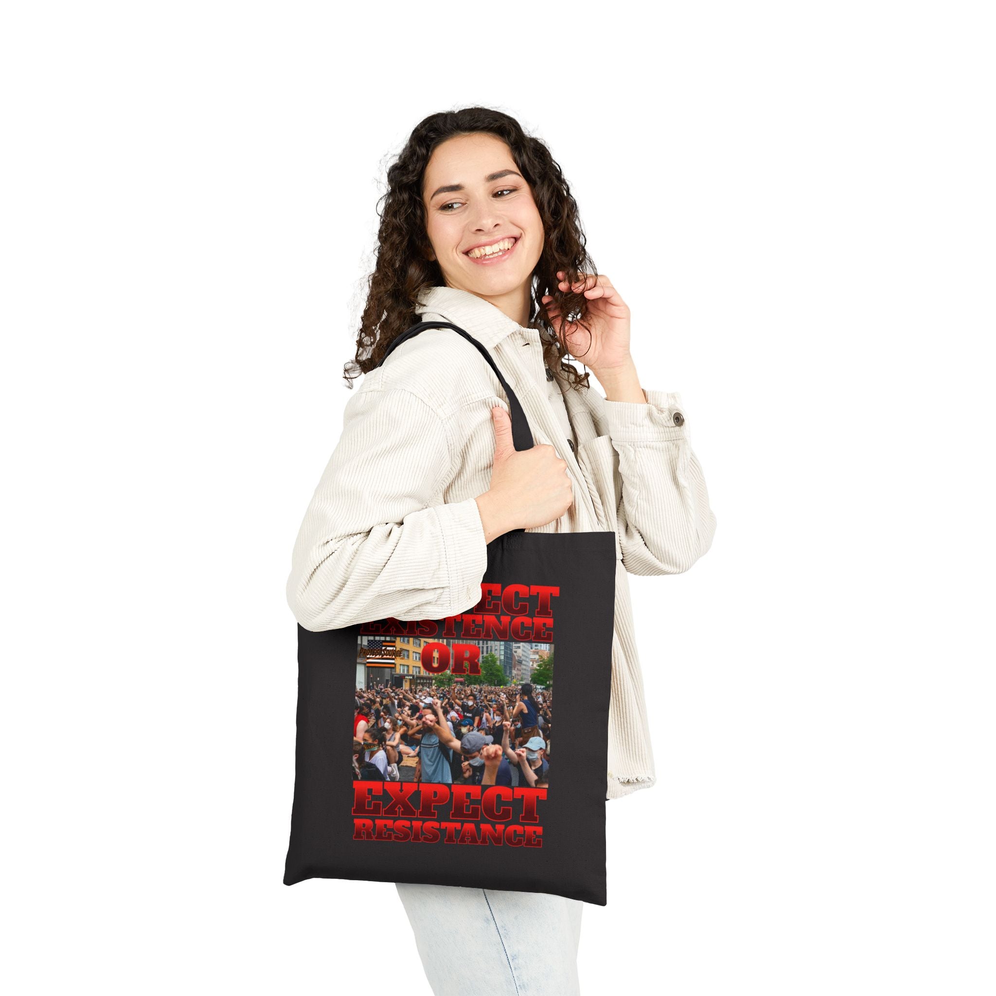 Respect Existence or Expect Resistance Cotton Canvas Tote Bag