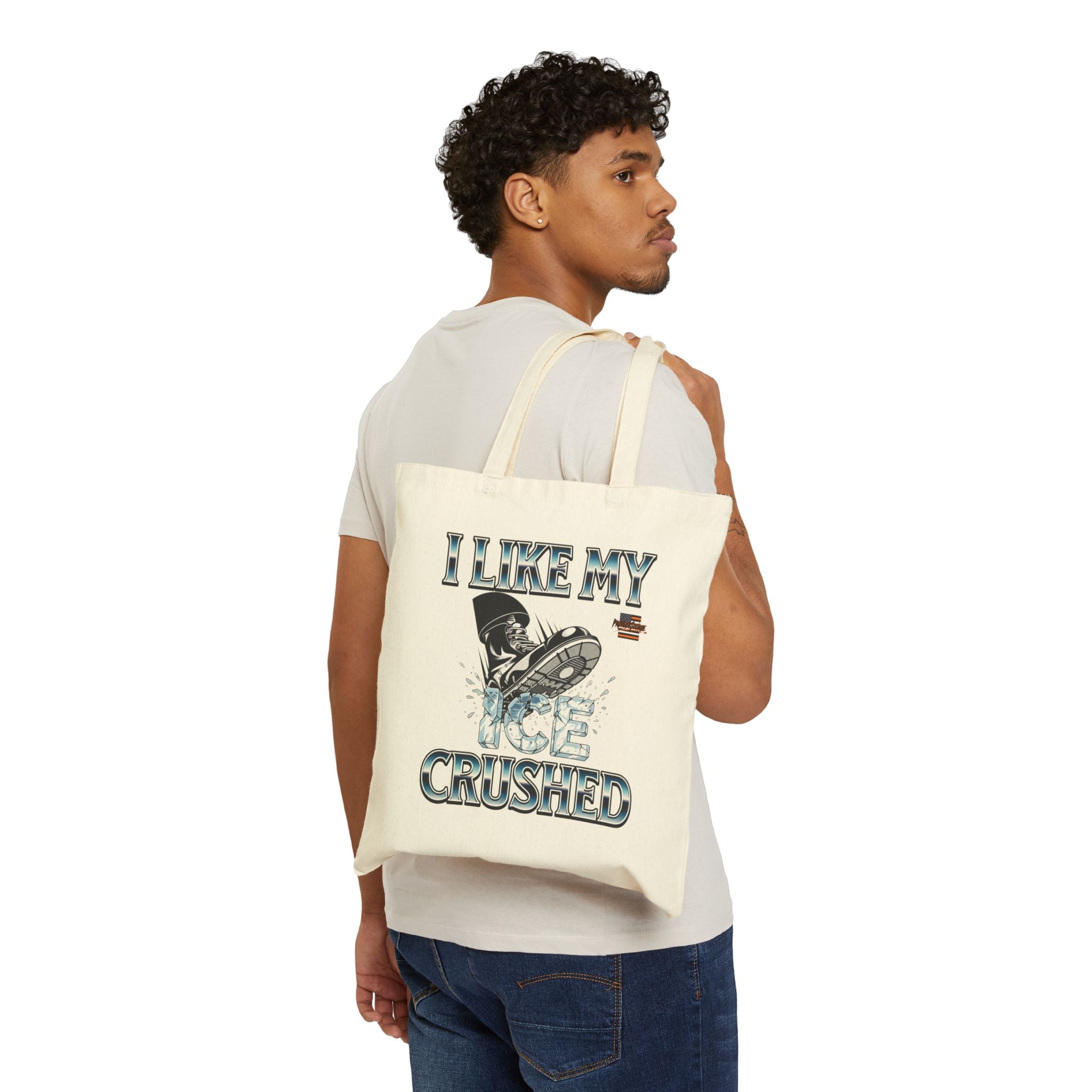 I Like My ICE Crushed Cotton Canvas Tote Bag