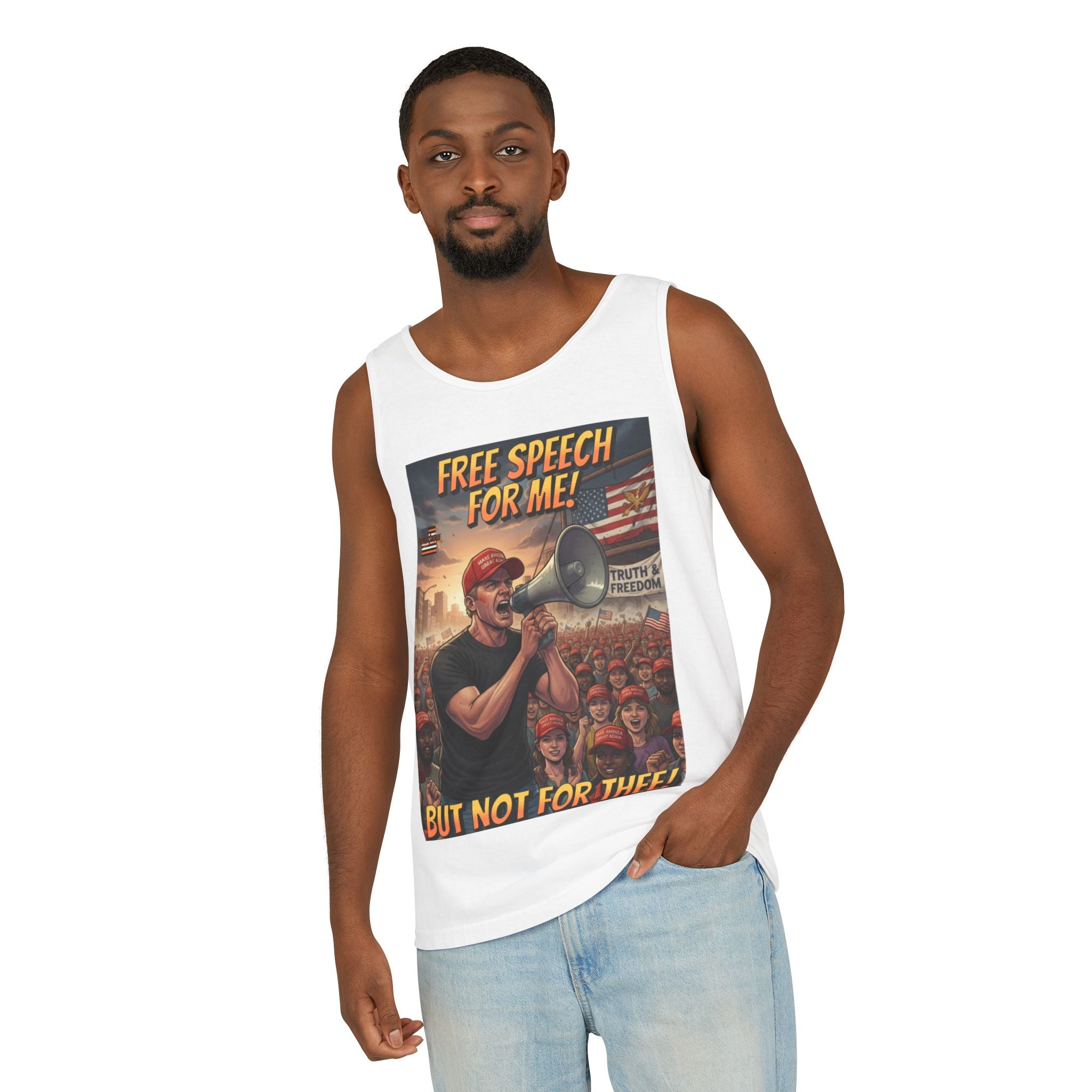 Free Speech For Me But Not For Thee Unisex Cotton Tank Top