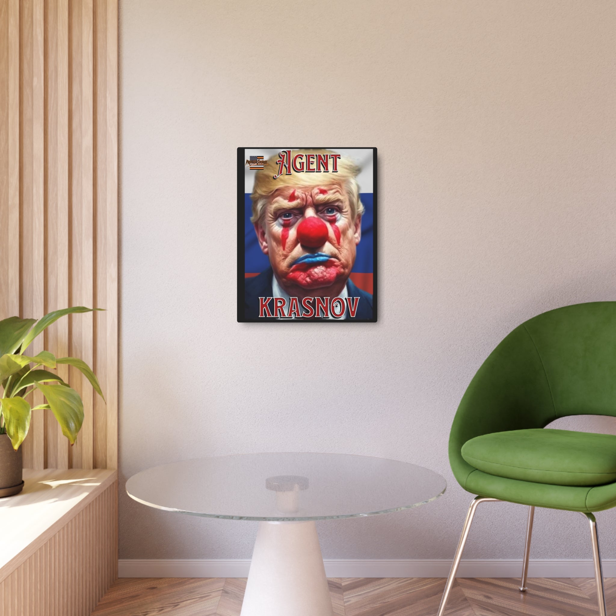 Agent Krasnov 16"X20" Aluminum Metal Protest Sign