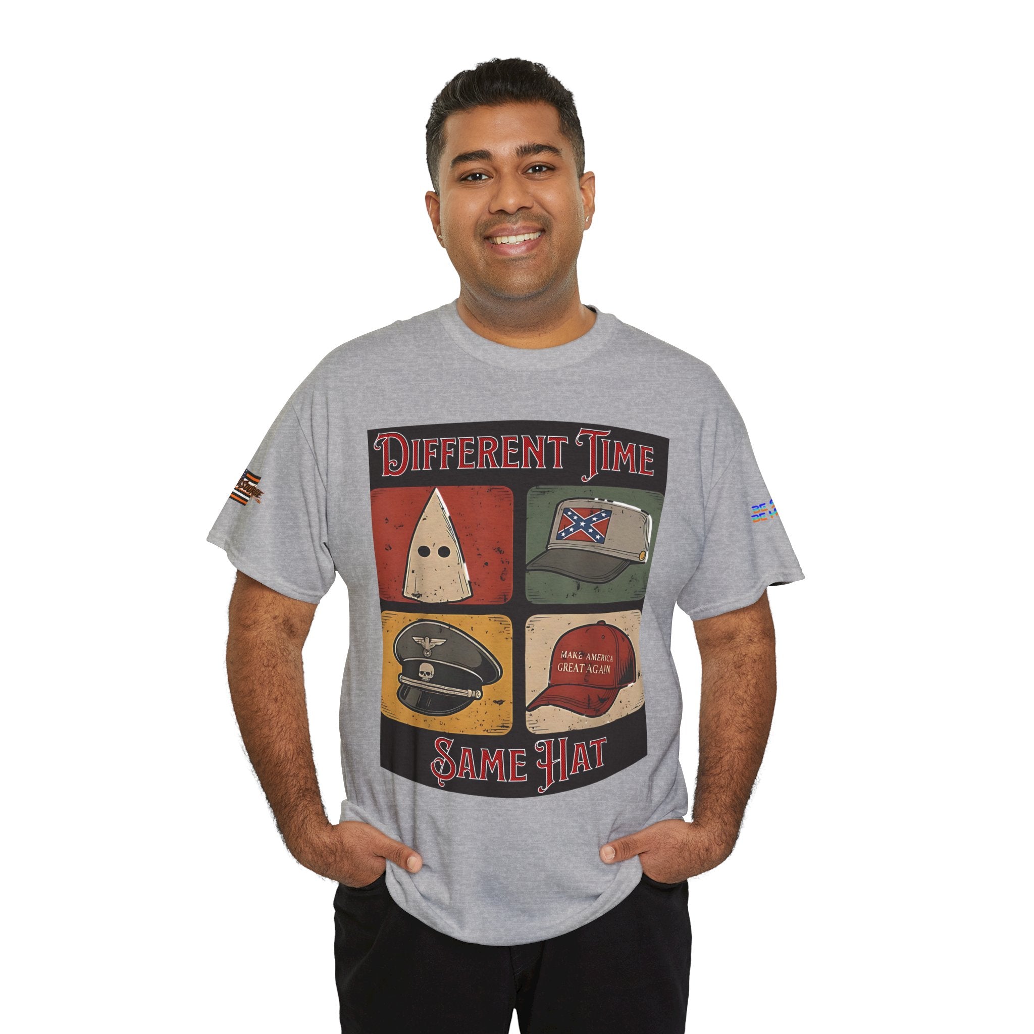 Different Time Same Hat Unisex Heavy Cotton Gildan Tee