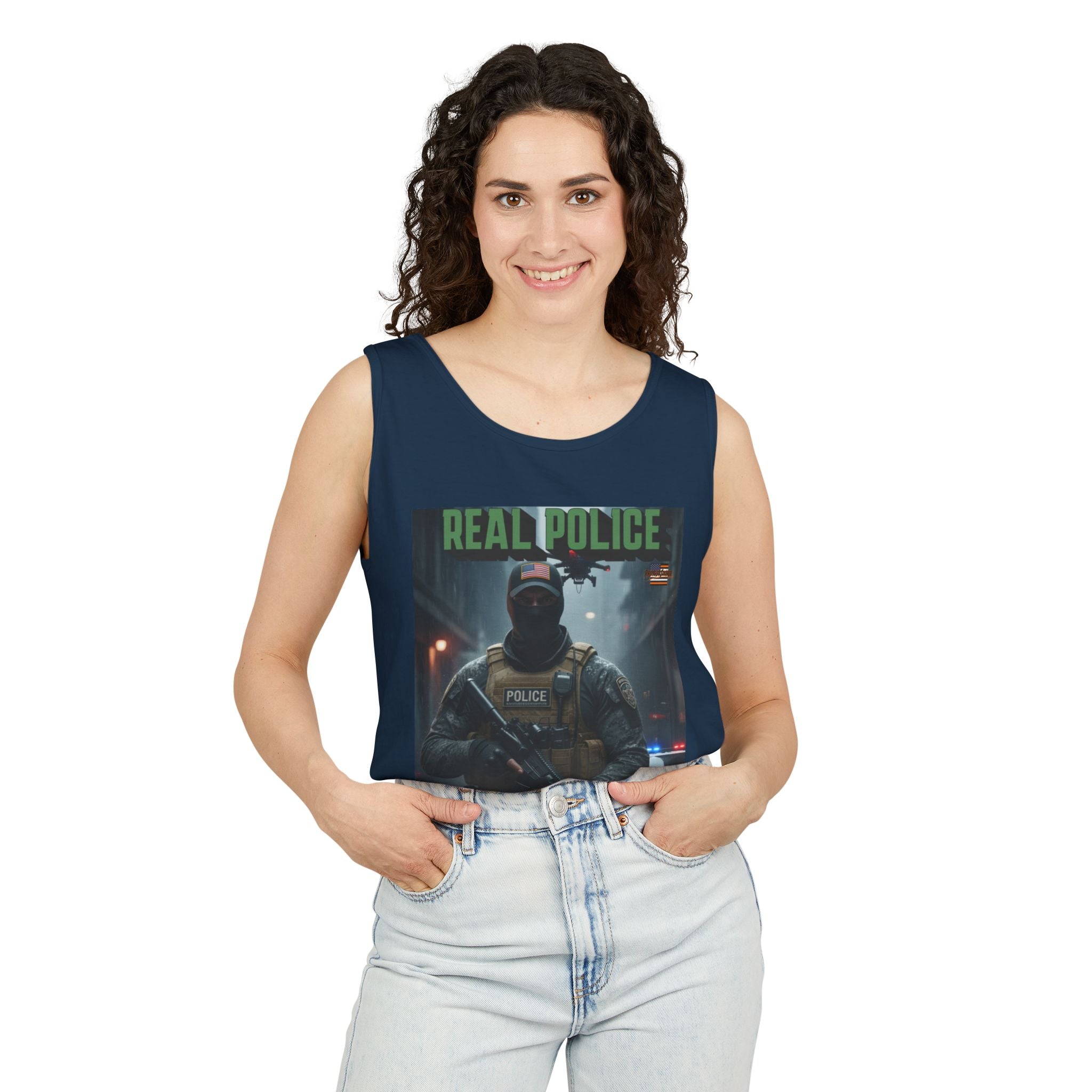 Real Police Don't Wear Masks Unisex Cotton Tank Top