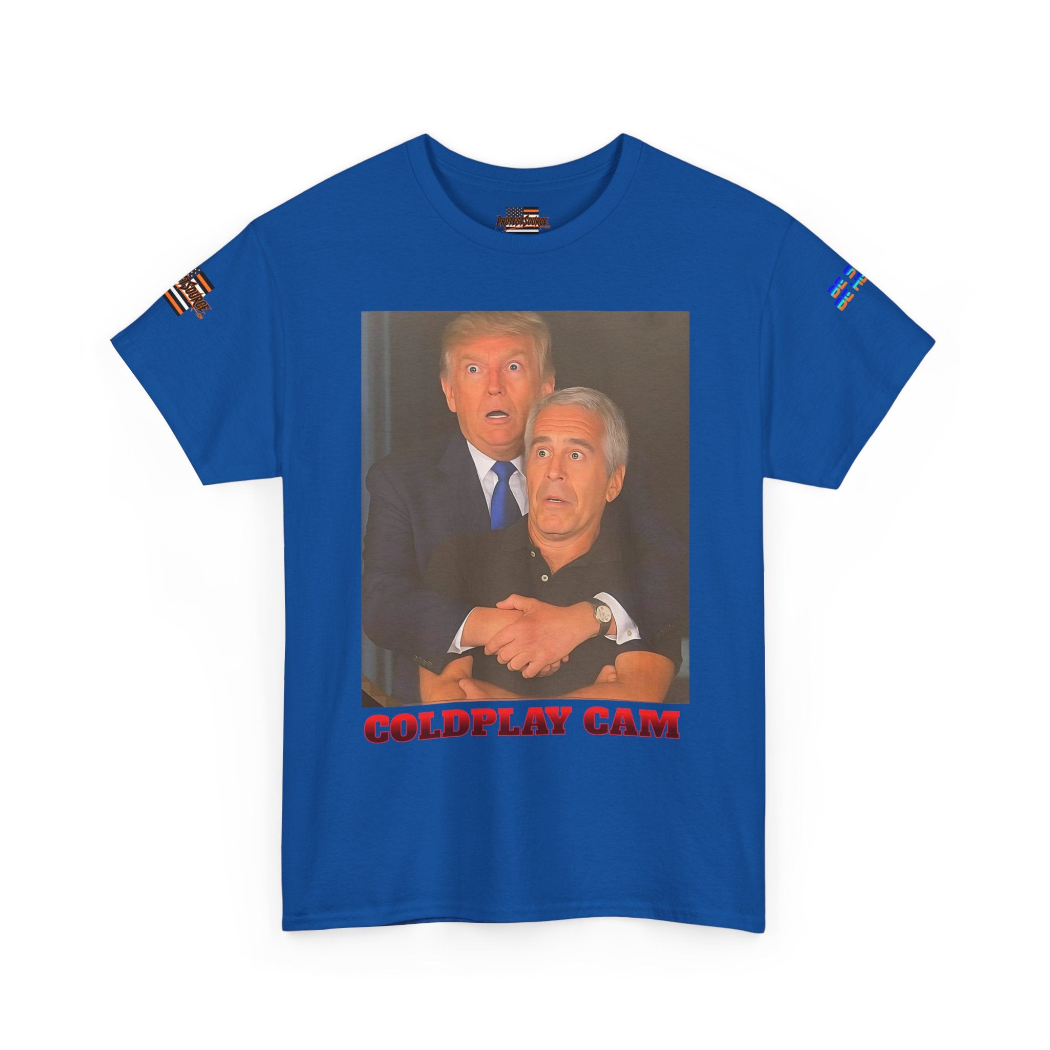 Trump and Epstein Coldplay Cam Unisex Heavy Cotton Gildan Tee