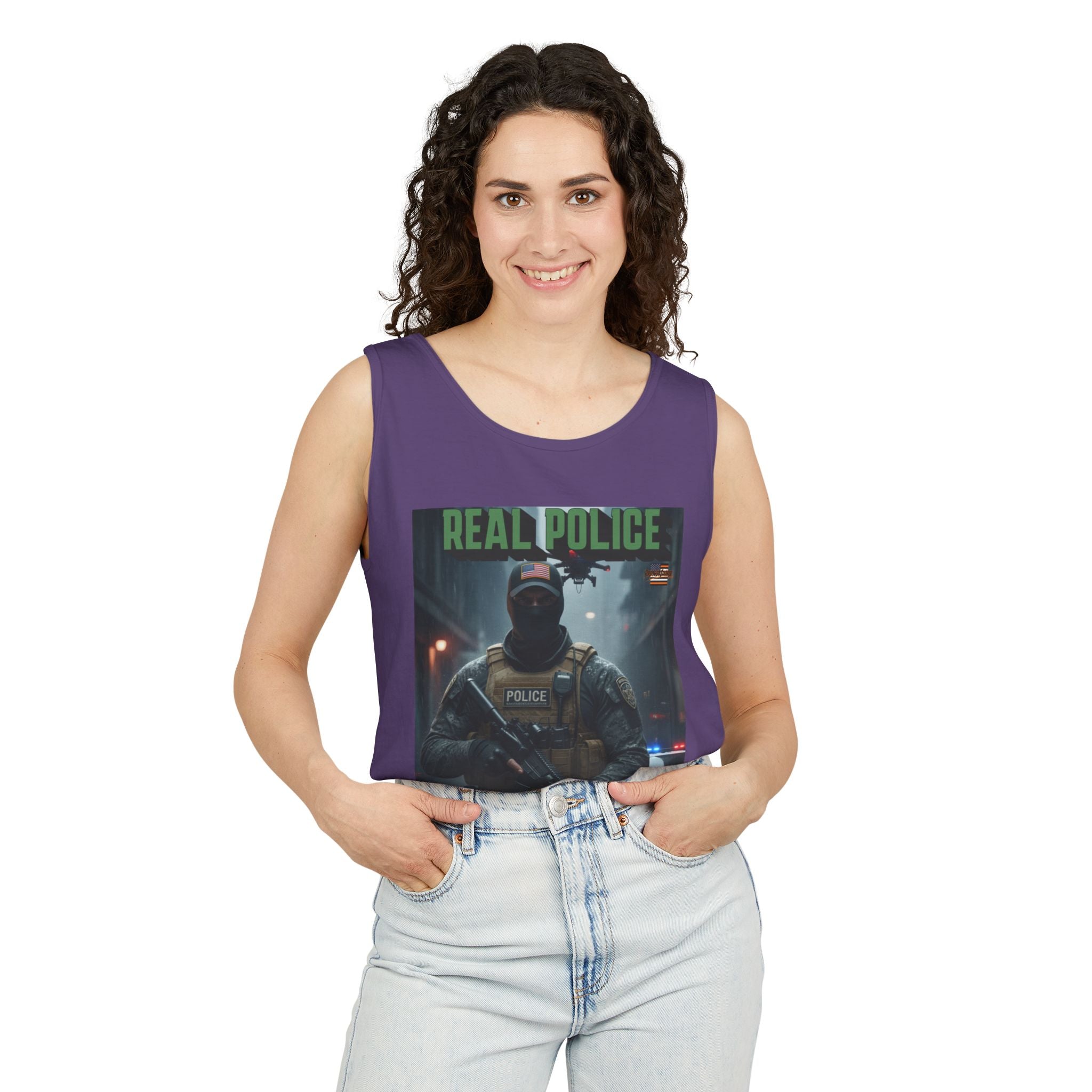 Real Police Don't Wear Masks Unisex Cotton Tank Top