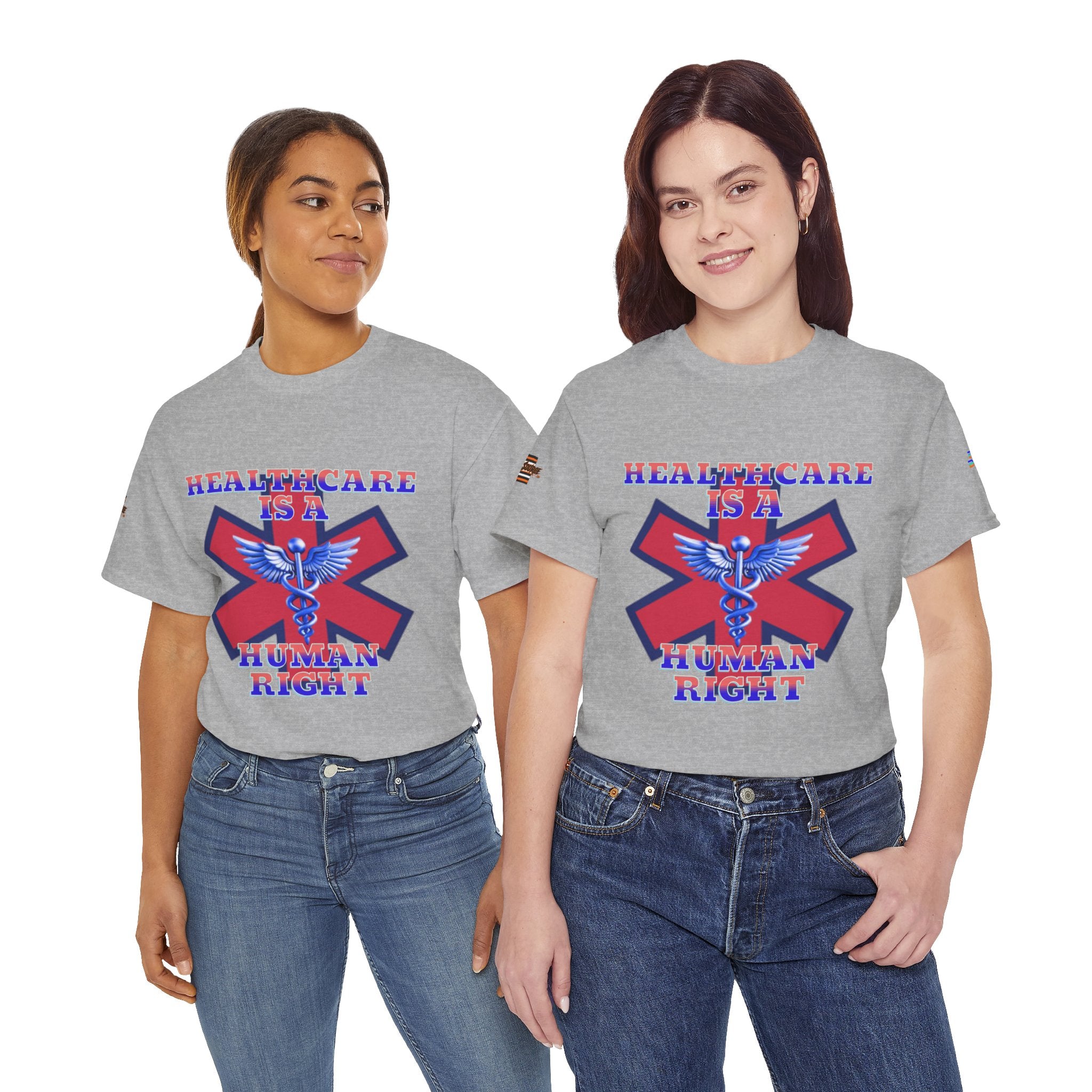 Healthcare is a Human Right Unisex Heavy Cotton Gildan Tee