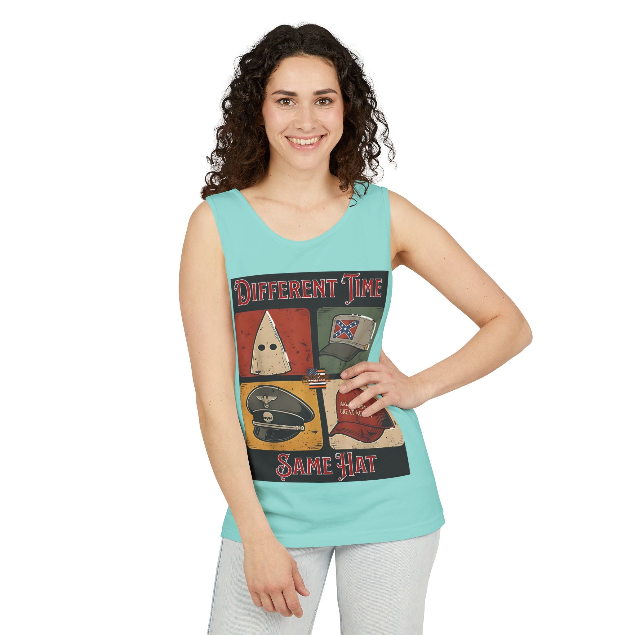 Different Time, Same Hat Unisex Cotton Tank Top