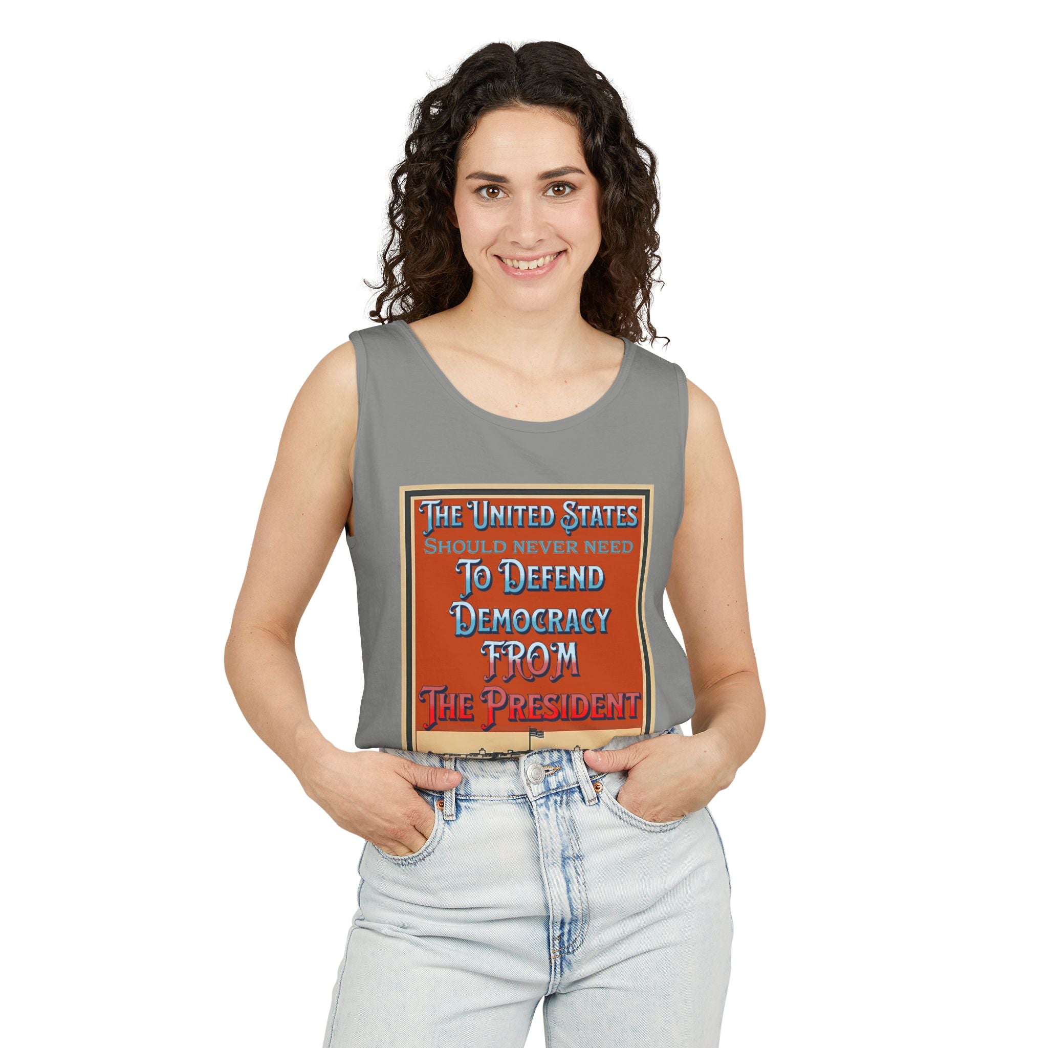 Defending Democracy Unisex Cotton Tank Top