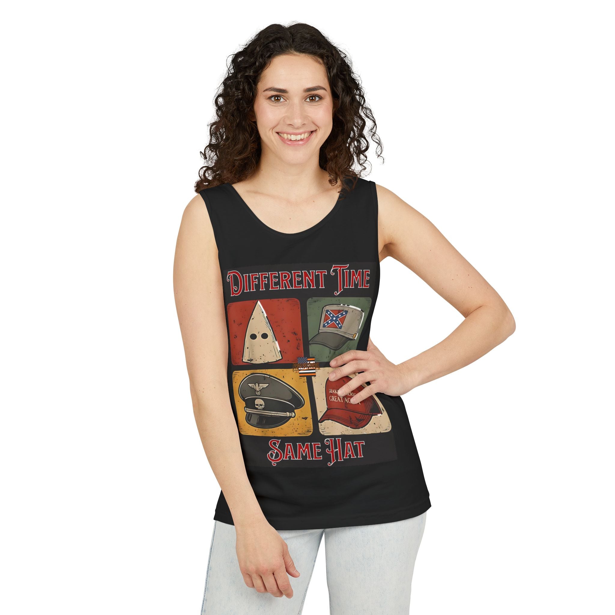 Different Time, Same Hat Unisex Cotton Tank Top