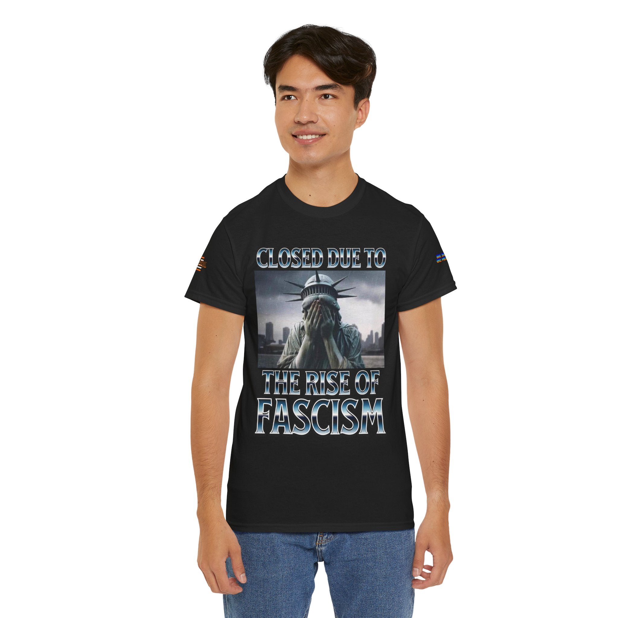 Closed Due To the Rise of Fascism Unisex Heavy Cotton Gildan Tee