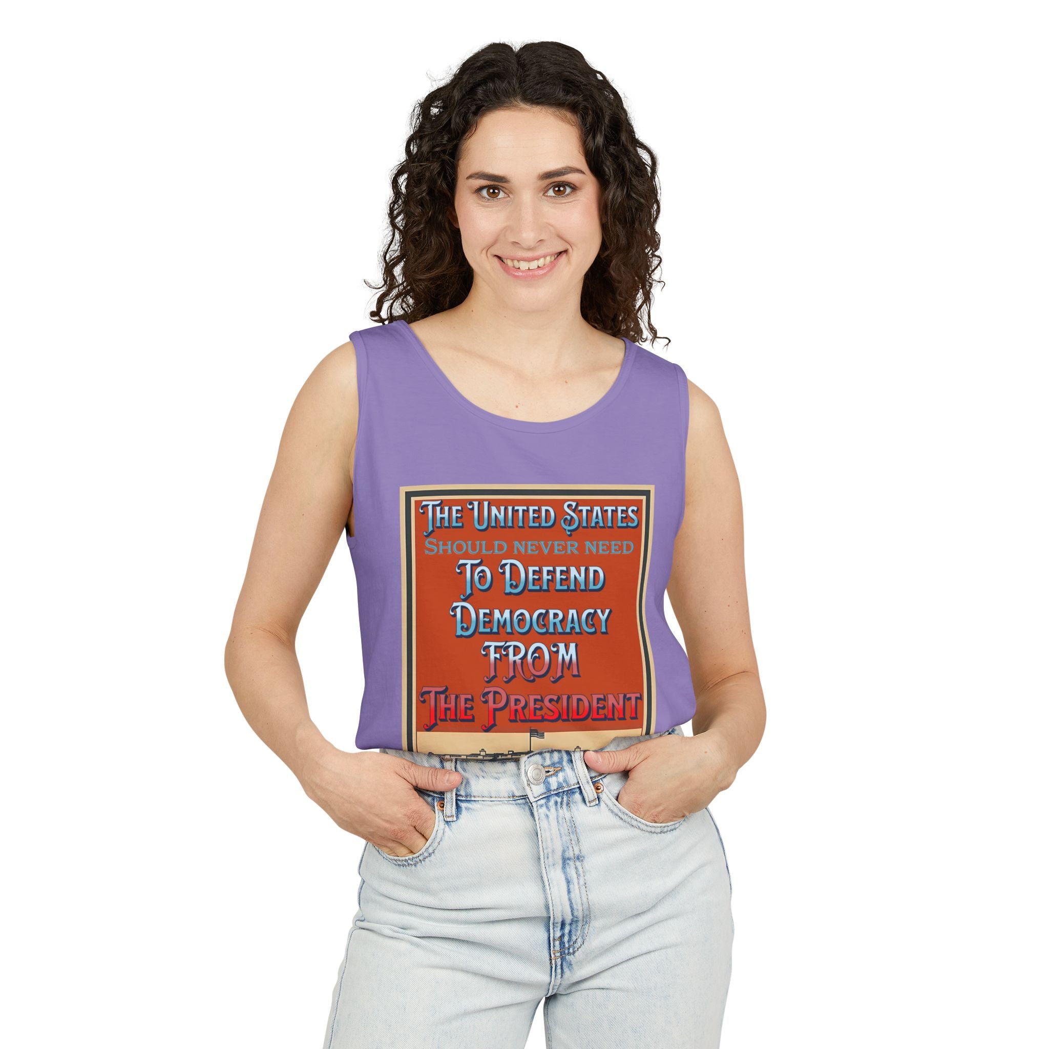 Defending Democracy Unisex Cotton Tank Top