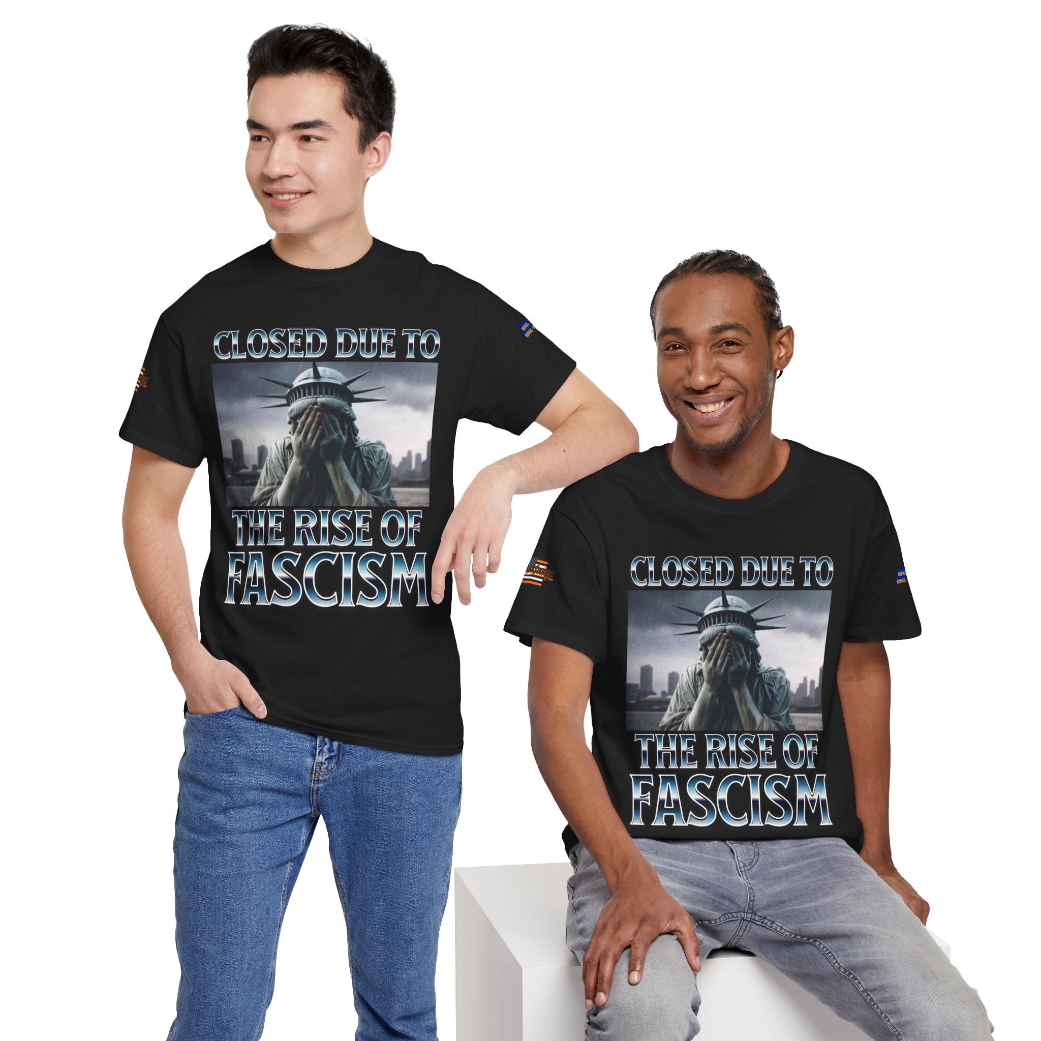 Closed Due To the Rise of Fascism Unisex Heavy Cotton Gildan Tee