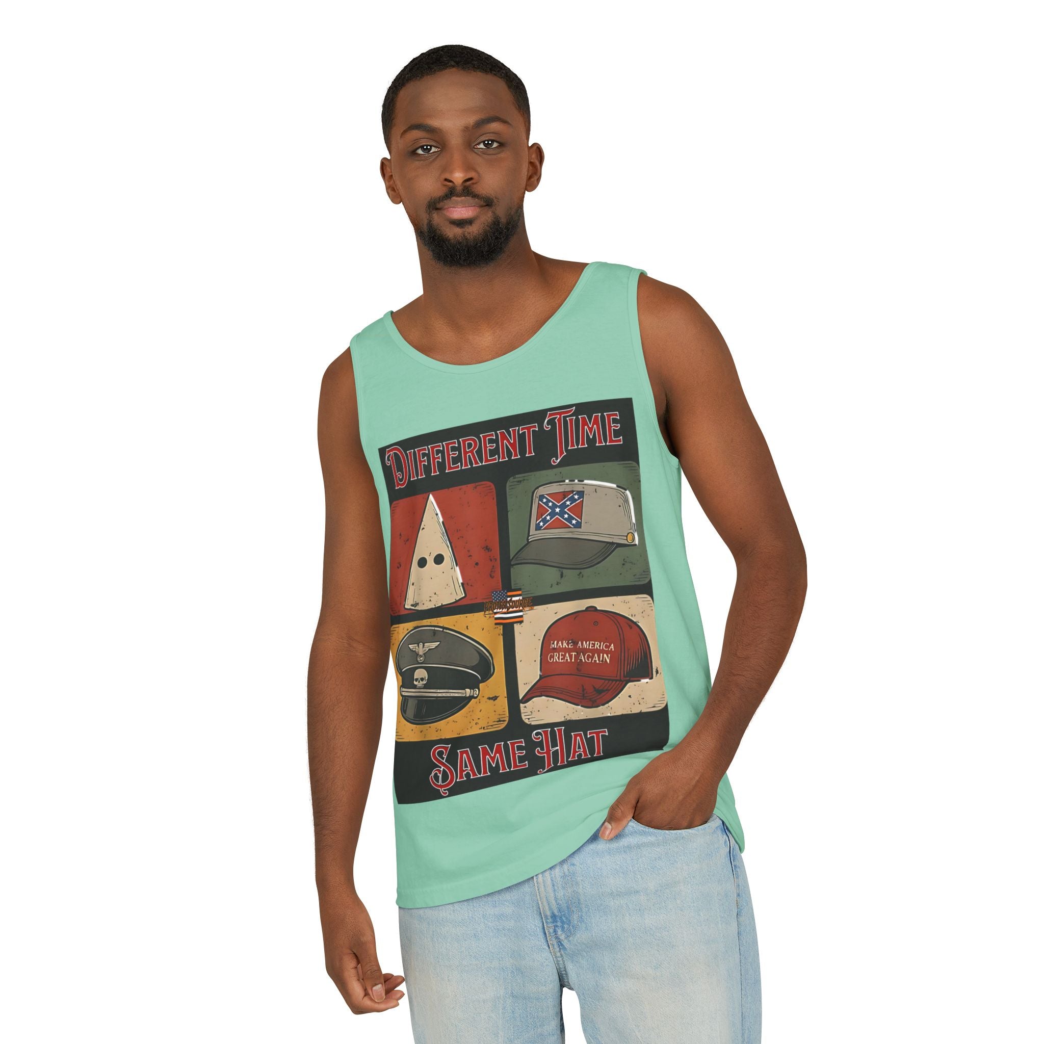 Different Time, Same Hat Unisex Cotton Tank Top
