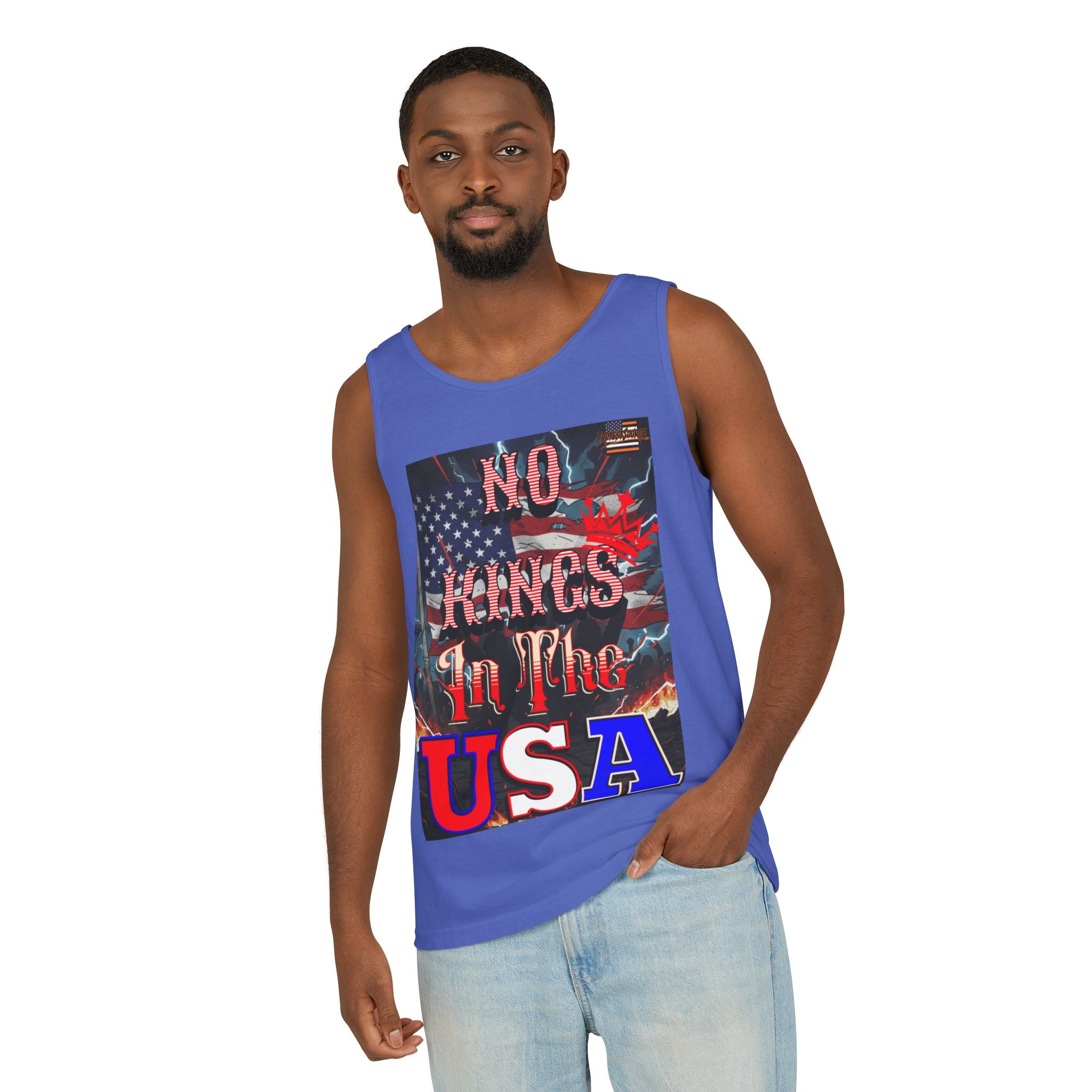 No Kings In The USA Unisex Cotton Tank Top