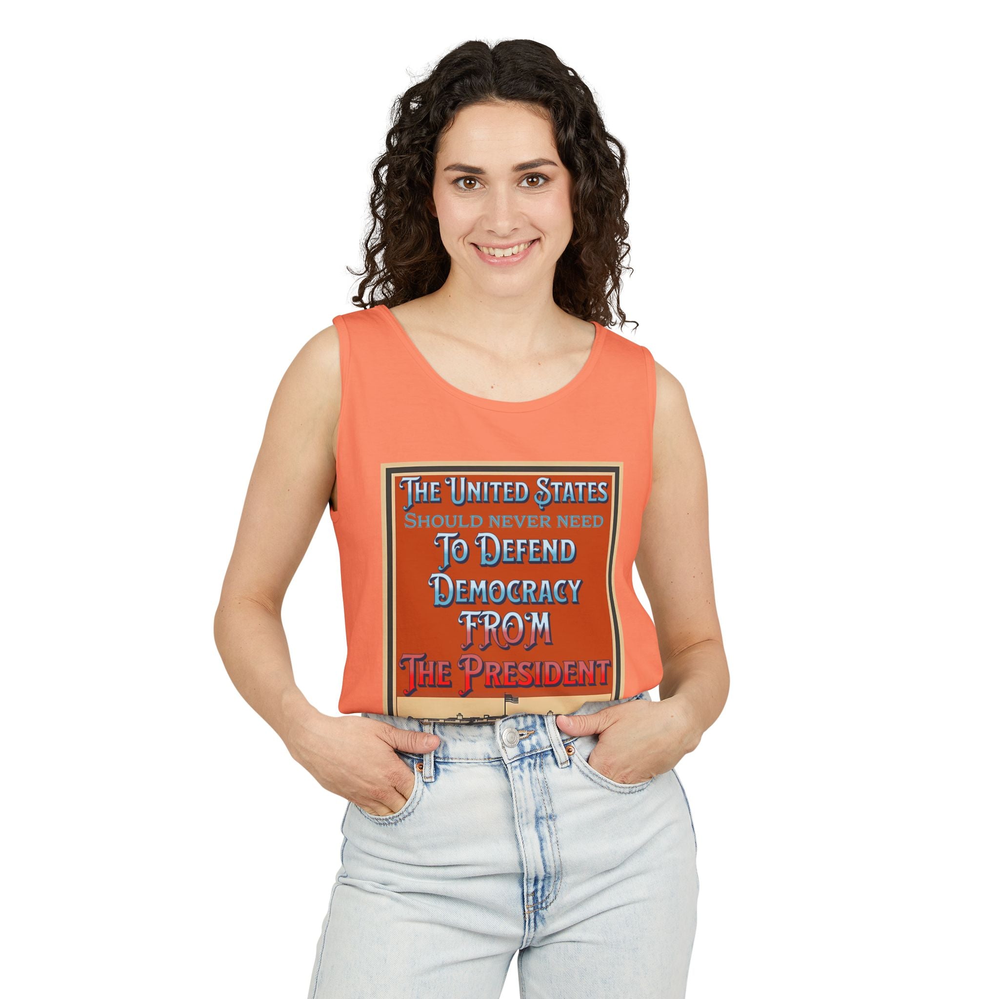 Defending Democracy Unisex Cotton Tank Top