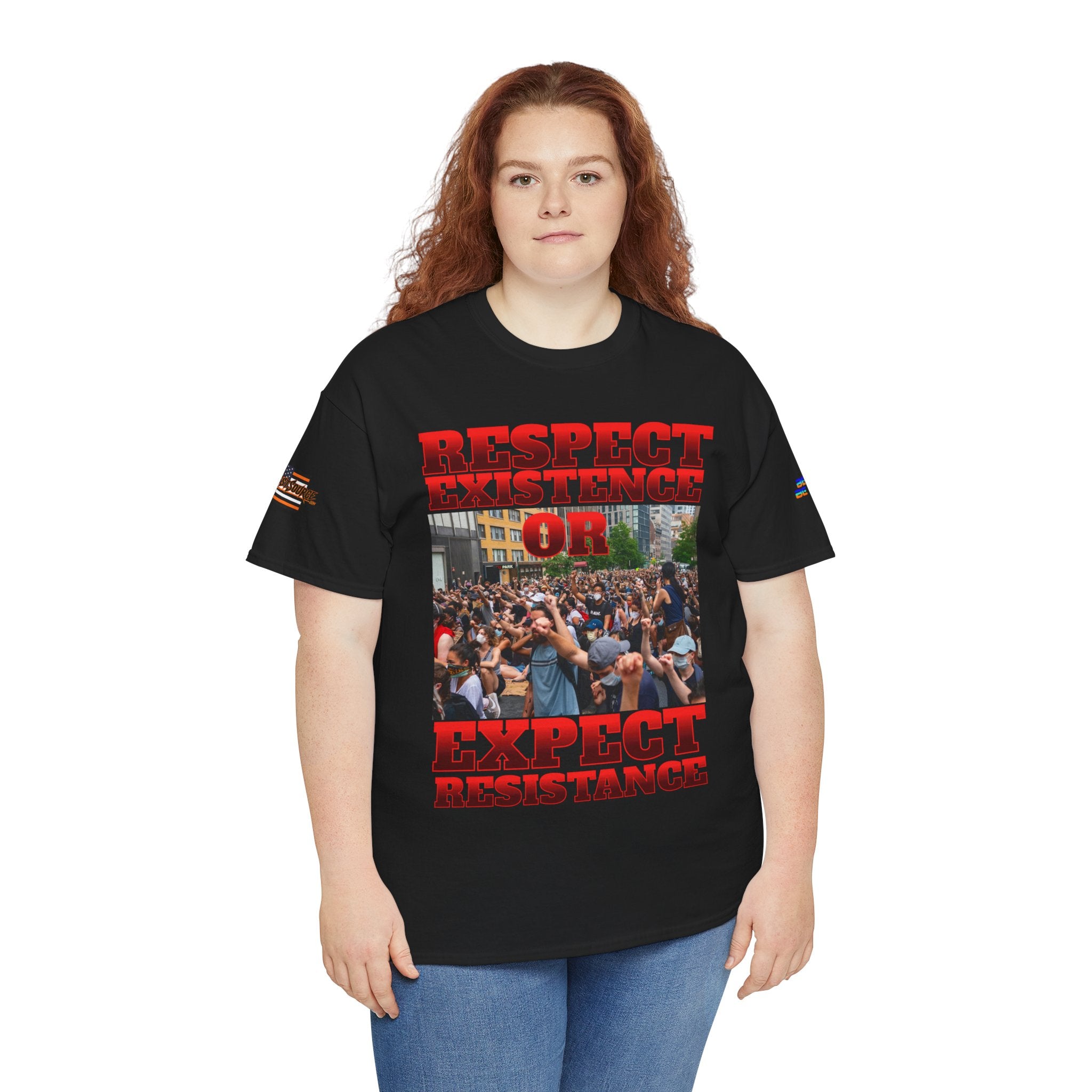 Respect Existence or Expect Resistance Unisex Heavy Cotton Gildan Tee