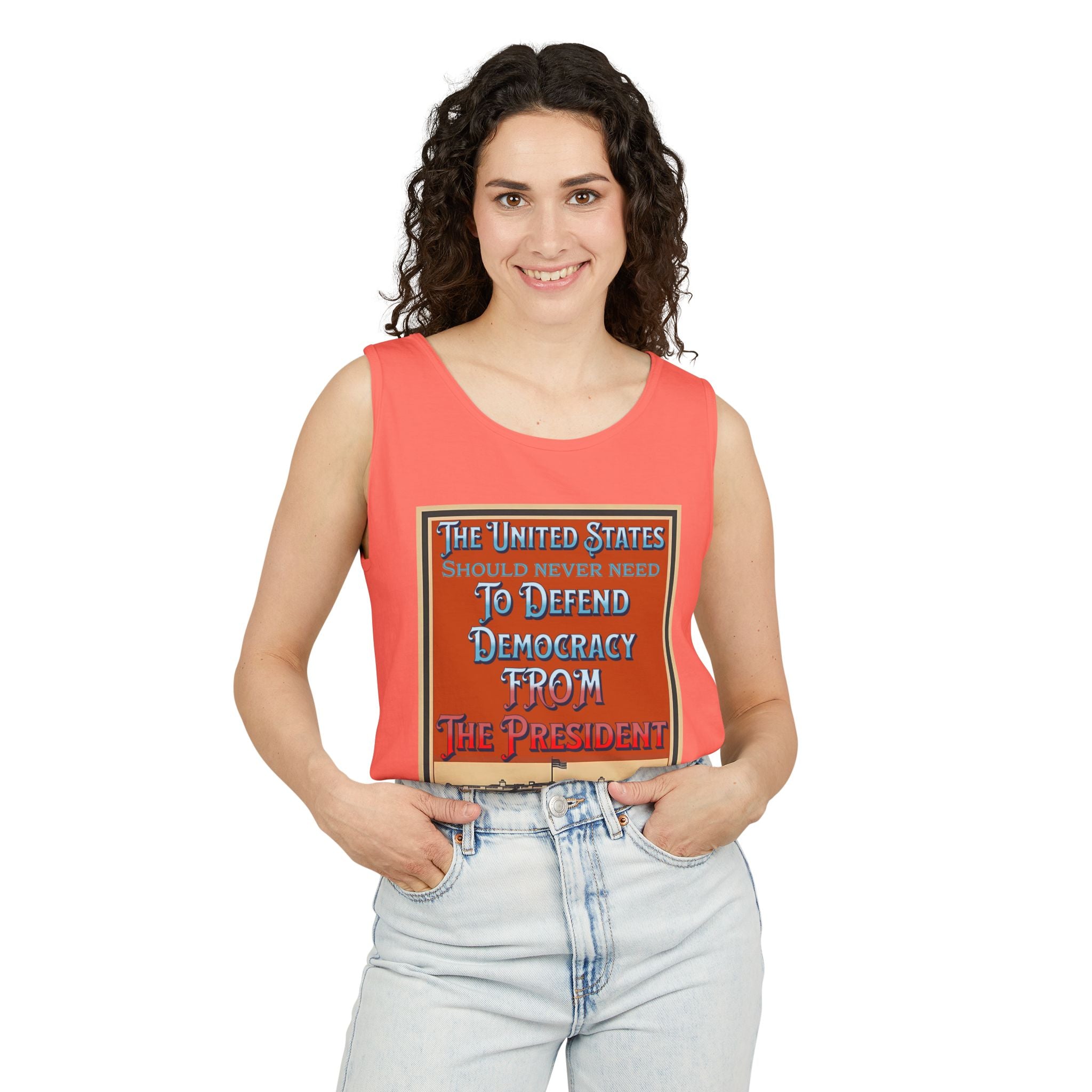 Defending Democracy Unisex Cotton Tank Top