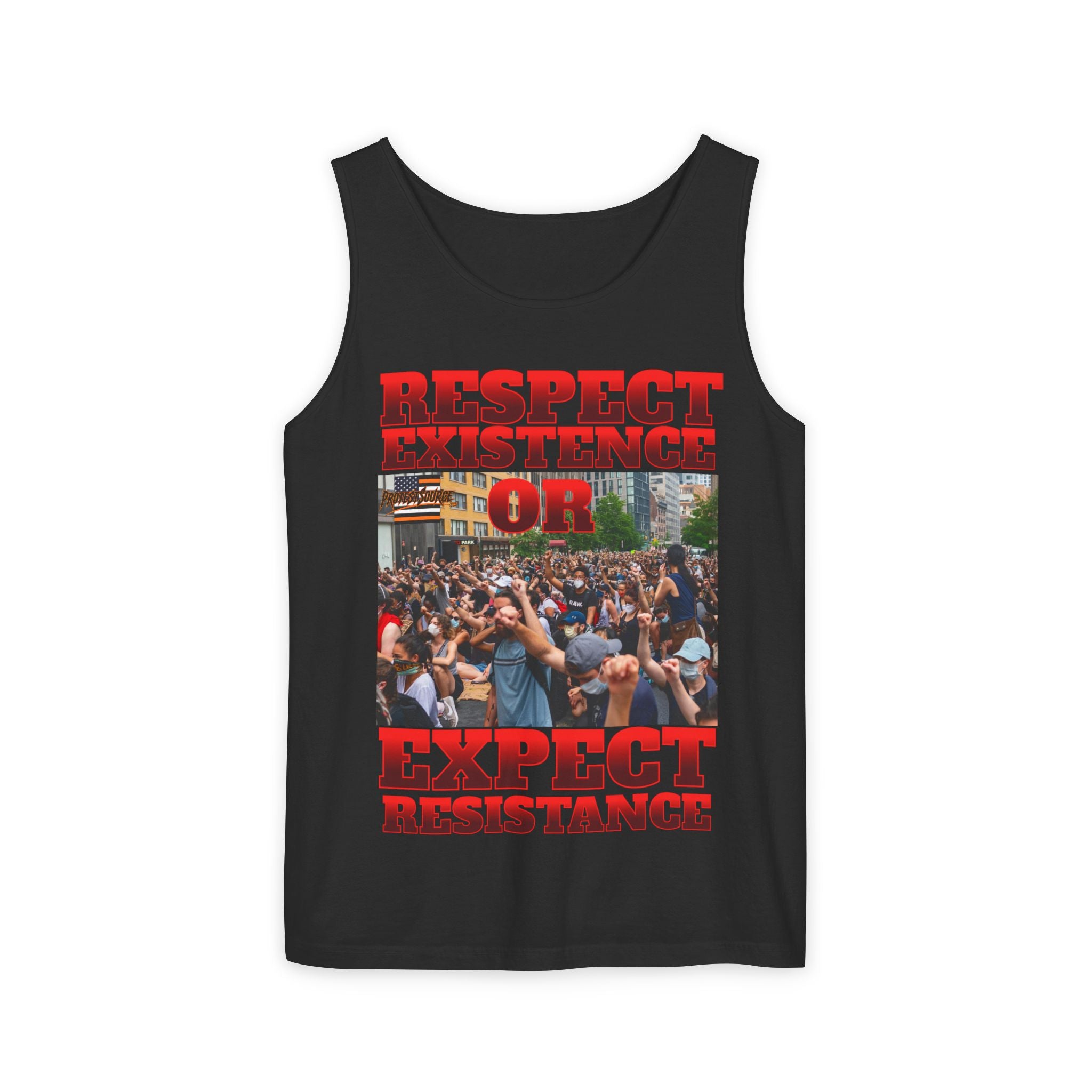 Respect Existence or Expect Resistance Unisex Cotton Tank Top