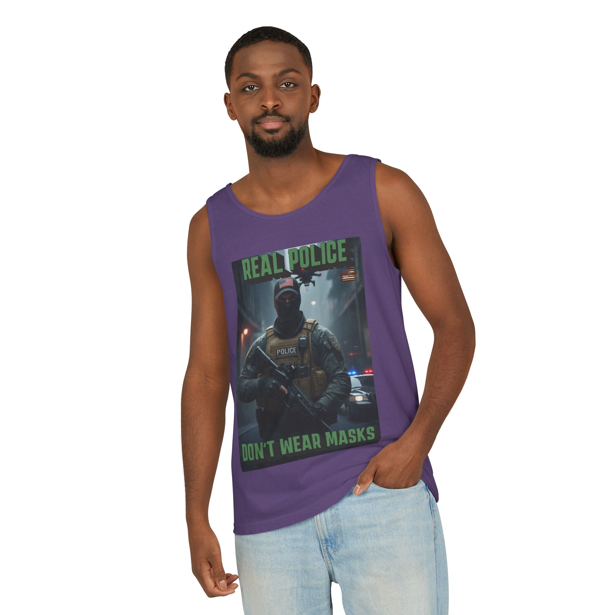 Real Police Don't Wear Masks Unisex Cotton Tank Top